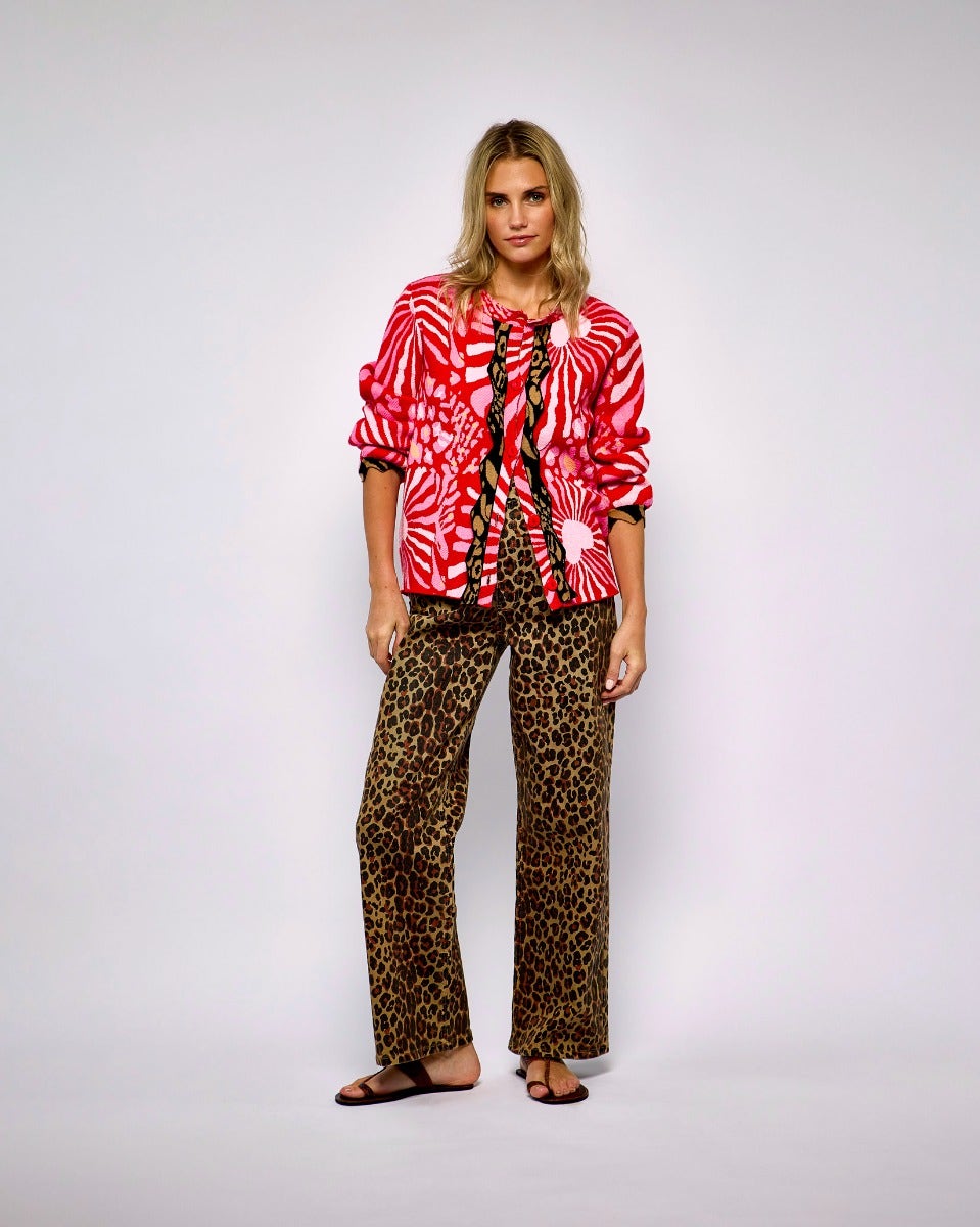 Leopard Lucia Scallop Detail Jeans