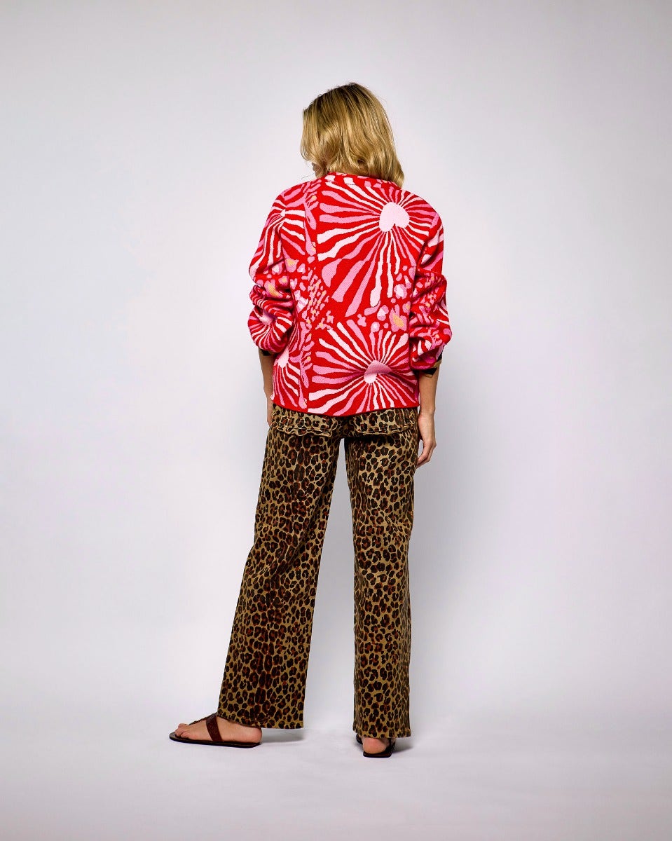 Leopard Lucia Scallop Detail Jeans