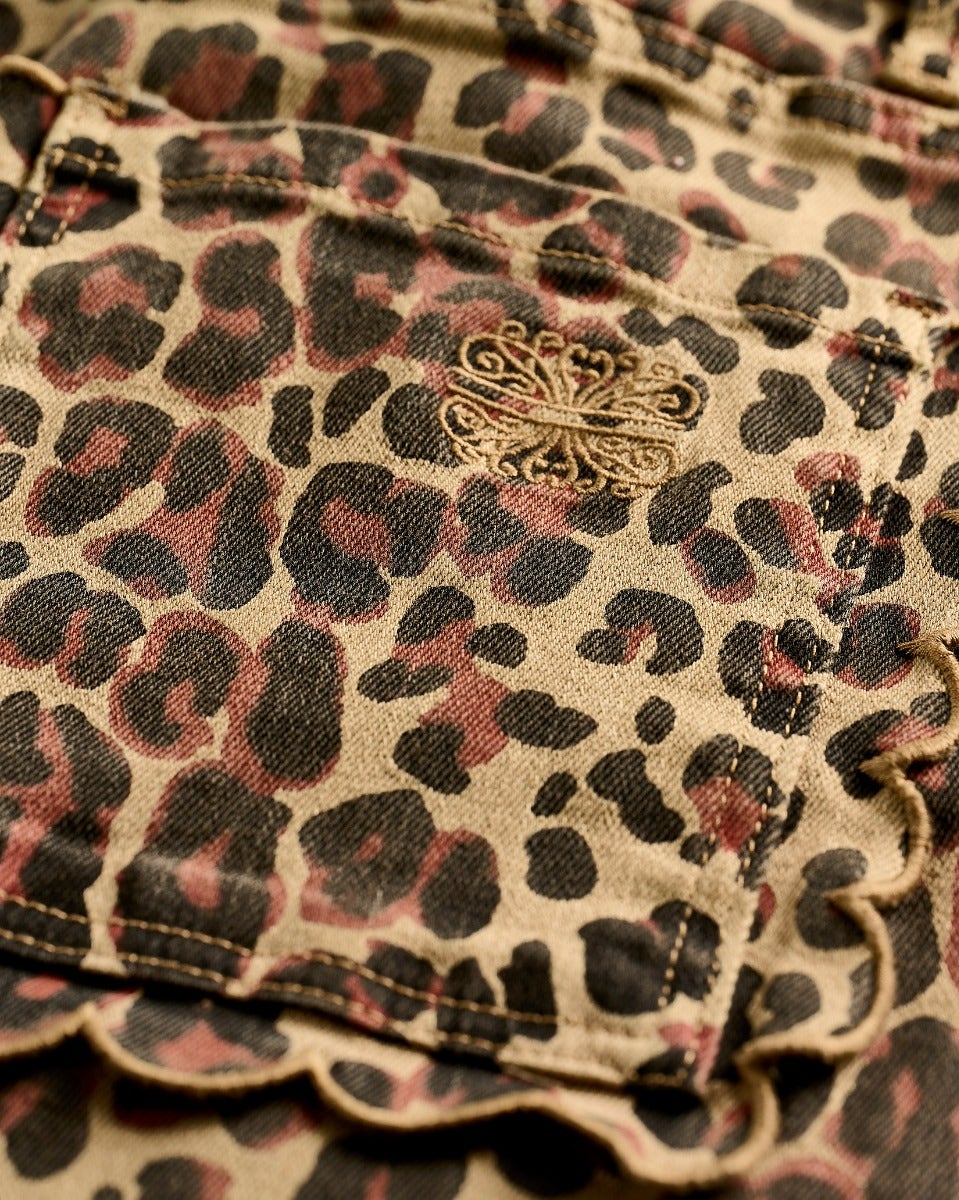 Leopard Lucia Scallop Detail Jeans