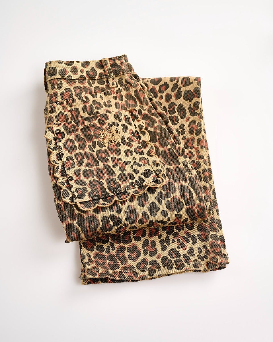 Leopard Lucia Scallop Detail Jeans