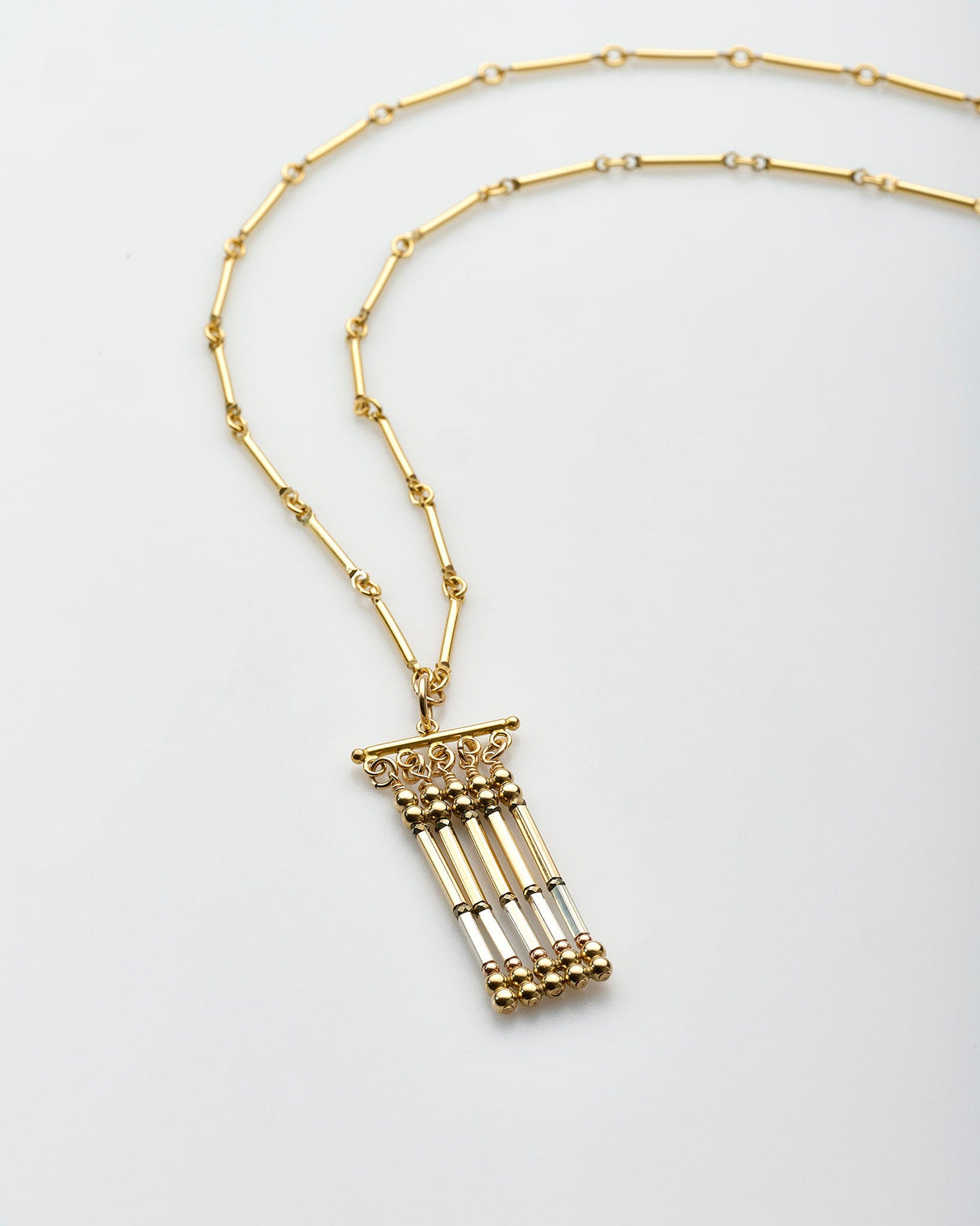 Gold Filled Woven Statement Pendant