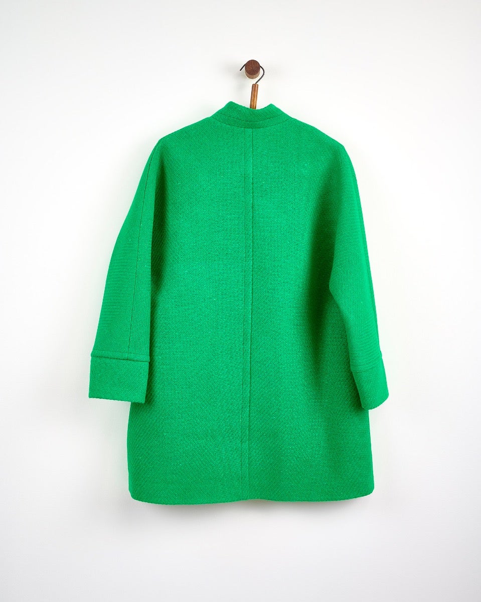 Oak Emerald on Emerald Donegal Wool Coat