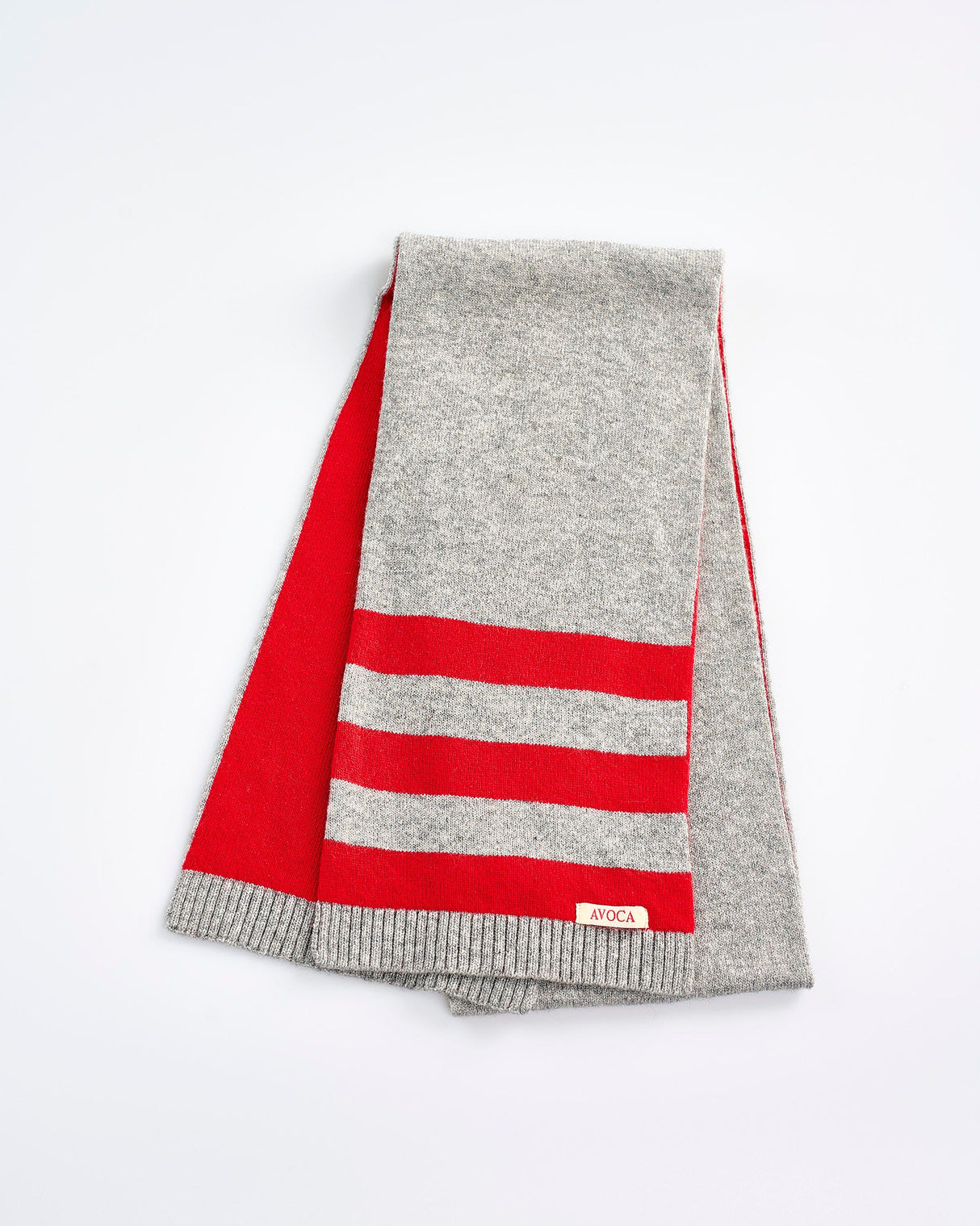 Grey & Red Kid's Super Stripe Scarf