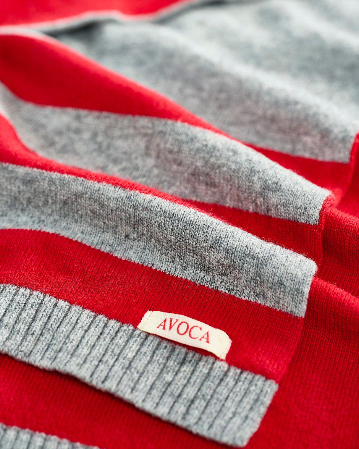 Grey & Red Kid's Super Stripe Scarf