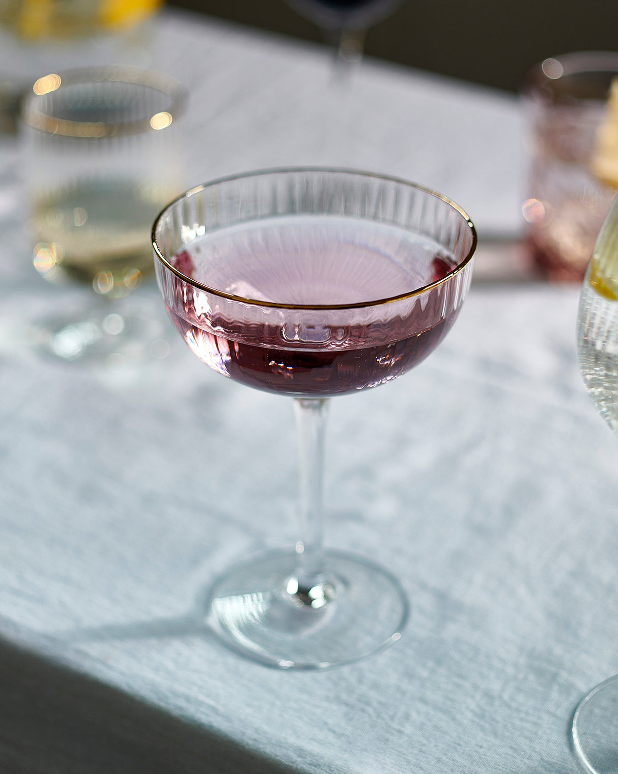 Palermo Gold Cocktail Glasses - Set of 4