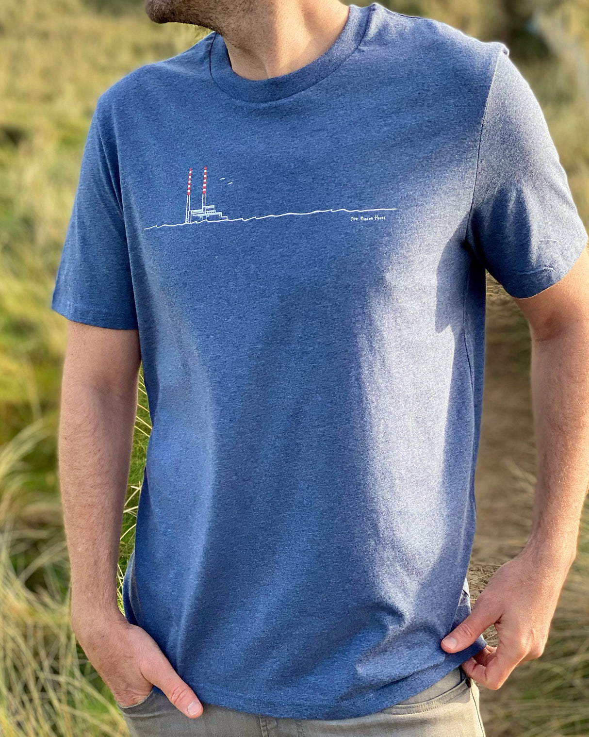 Poolbeg Chimneys/Pigeon House Organic Cotton T-Shirt