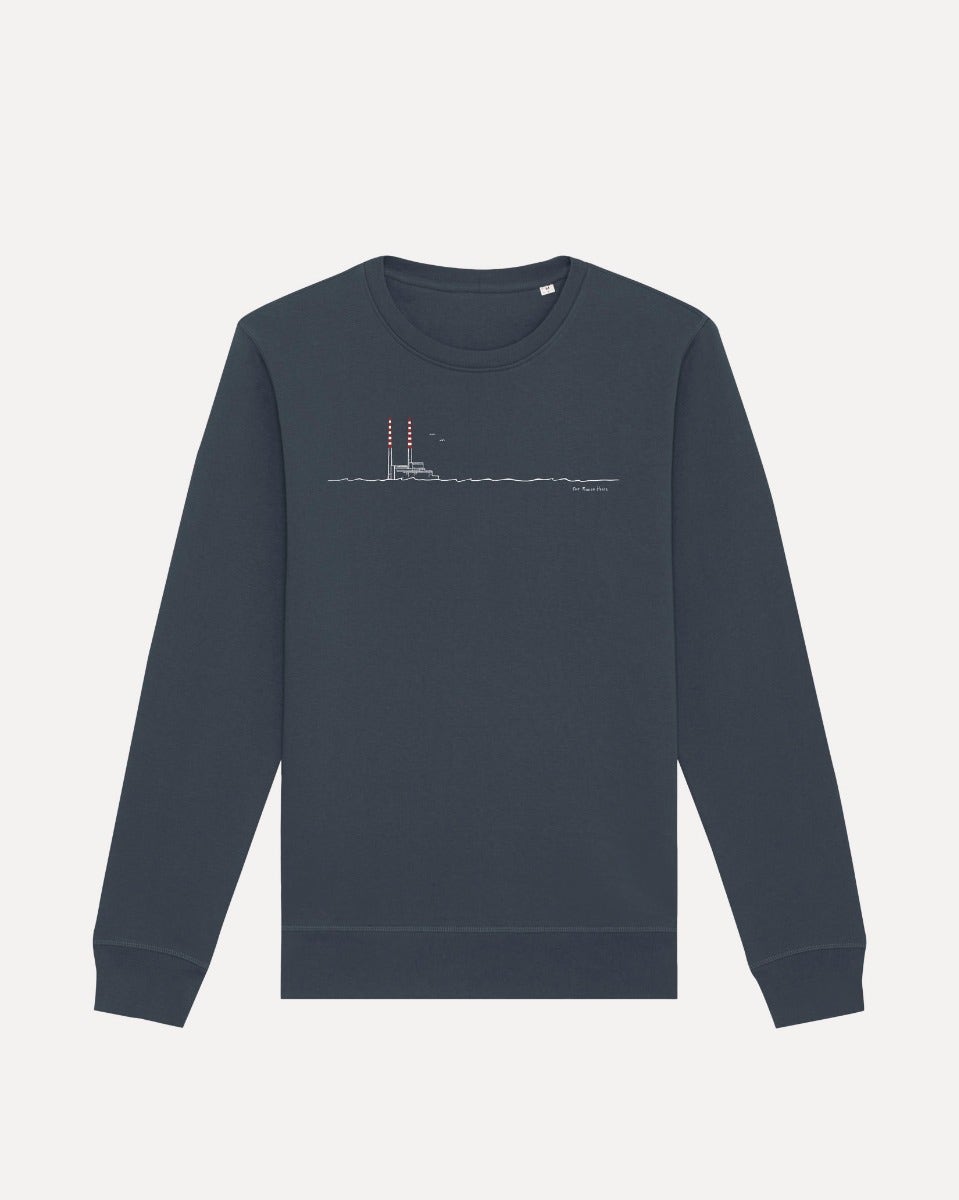 Poolbeg Chimneys/Pigeon House Organic Cotton Blend Sweatshirt