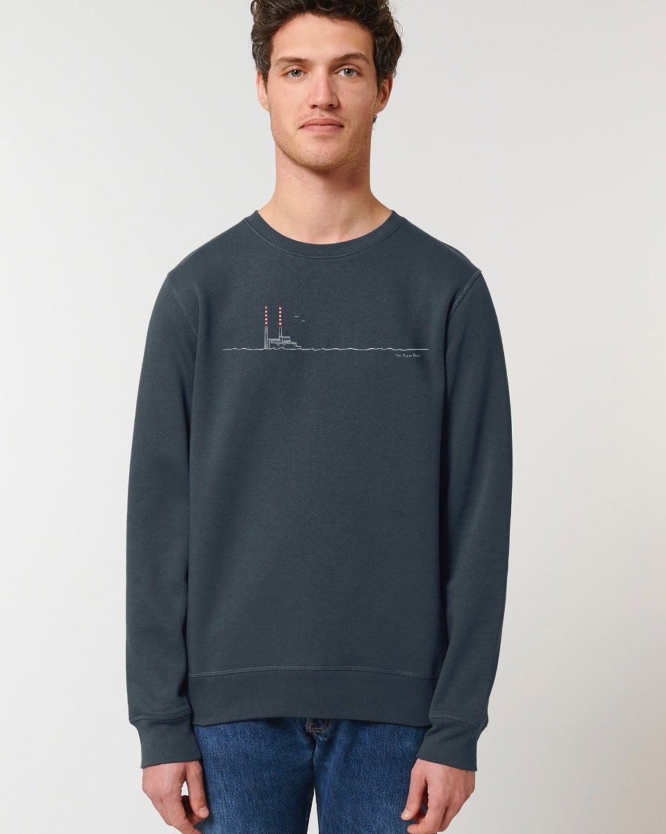 Poolbeg Chimneys/Pigeon House Organic Cotton Blend Sweatshirt