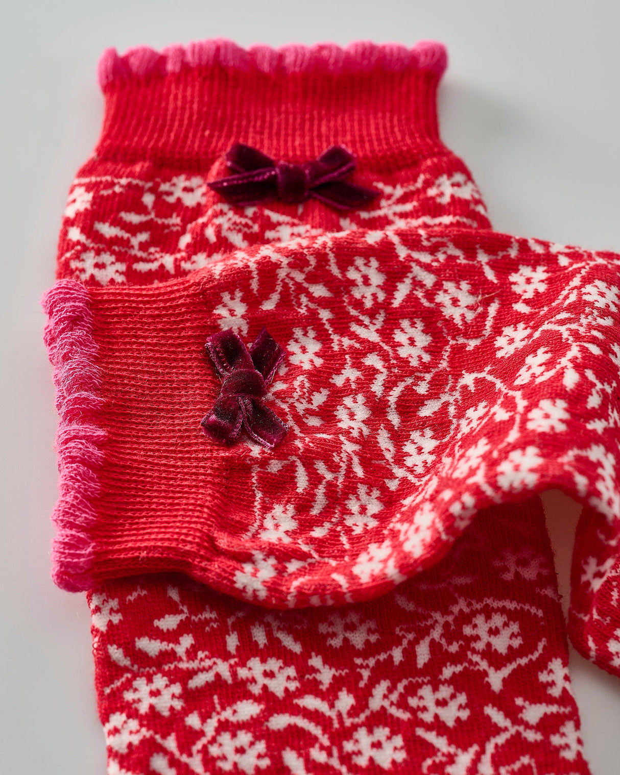 Pink-Little-Flower-Knee-Socks
