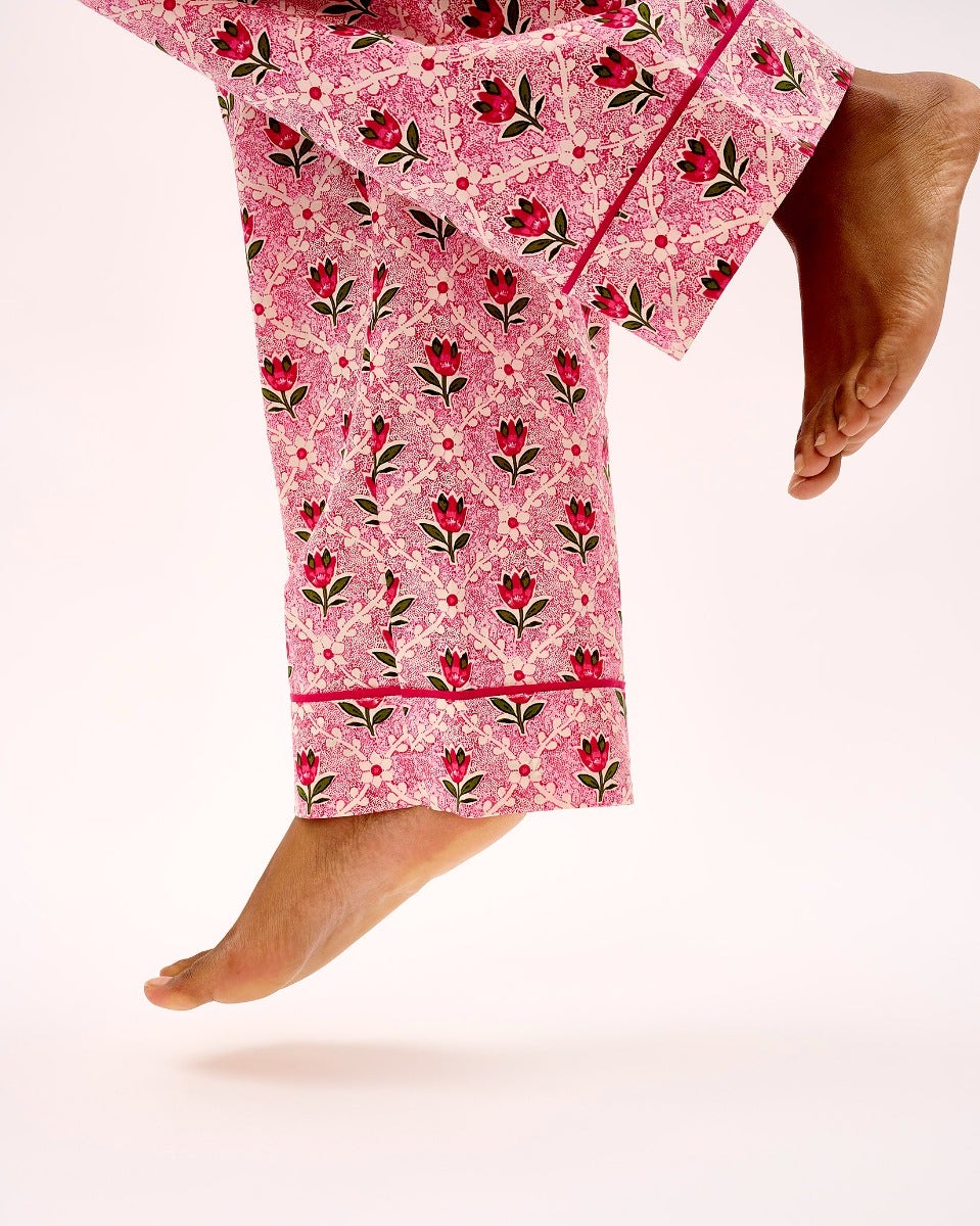 Pink Tulip Cotton Pyjama Set