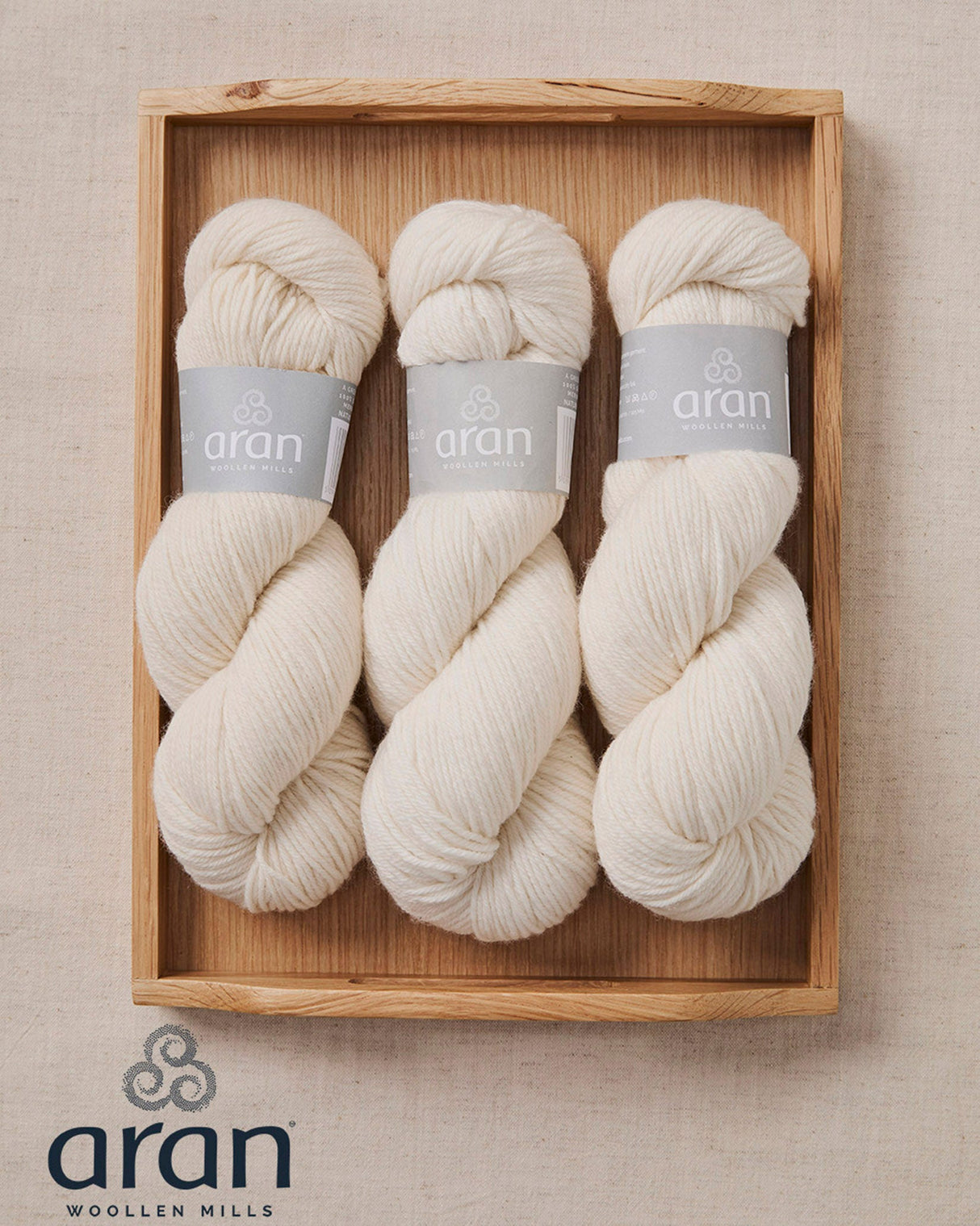 Cream Aran Supersoft Merino Yarn Skein