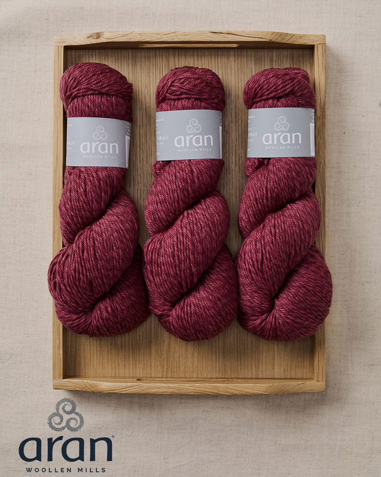 Raspberry Aran Supersoft Merino Yarn Skein