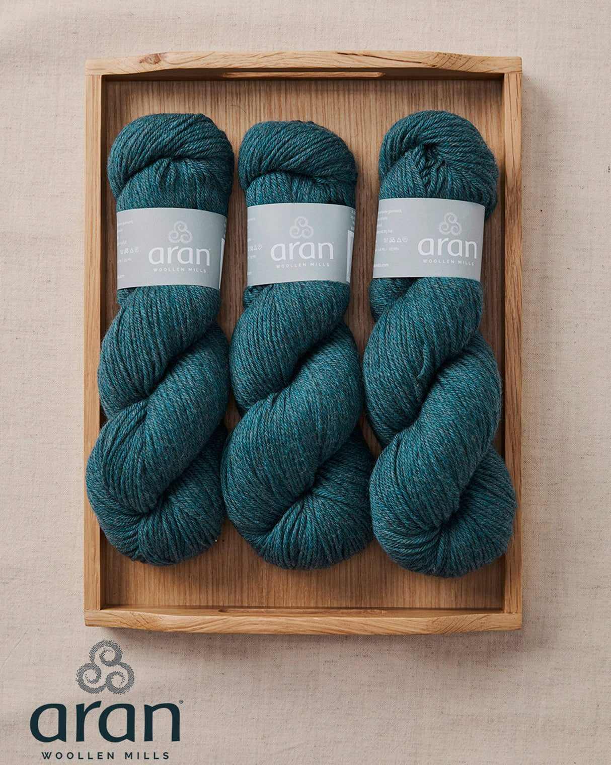 Teal Aran Supersoft Merino Yarn Skein