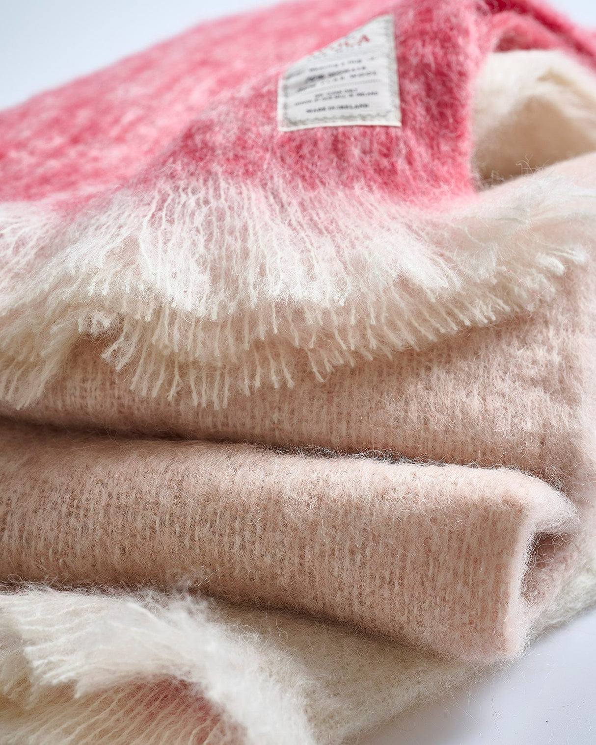 Red Ombre Mohair Throw