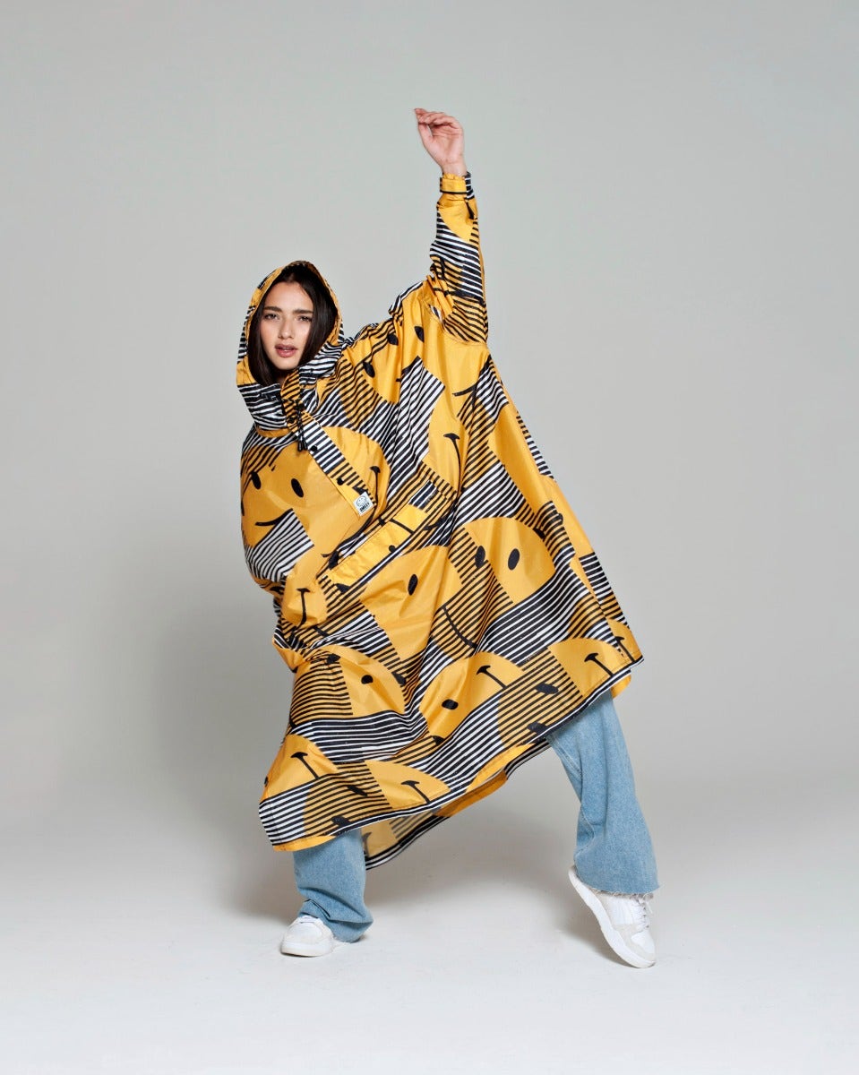 Sunset x Smiley Waterproof Poncho