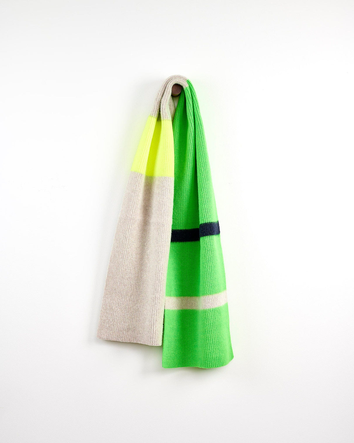Cobble-Neon-Green-Brushed-Lambswool-Scarf