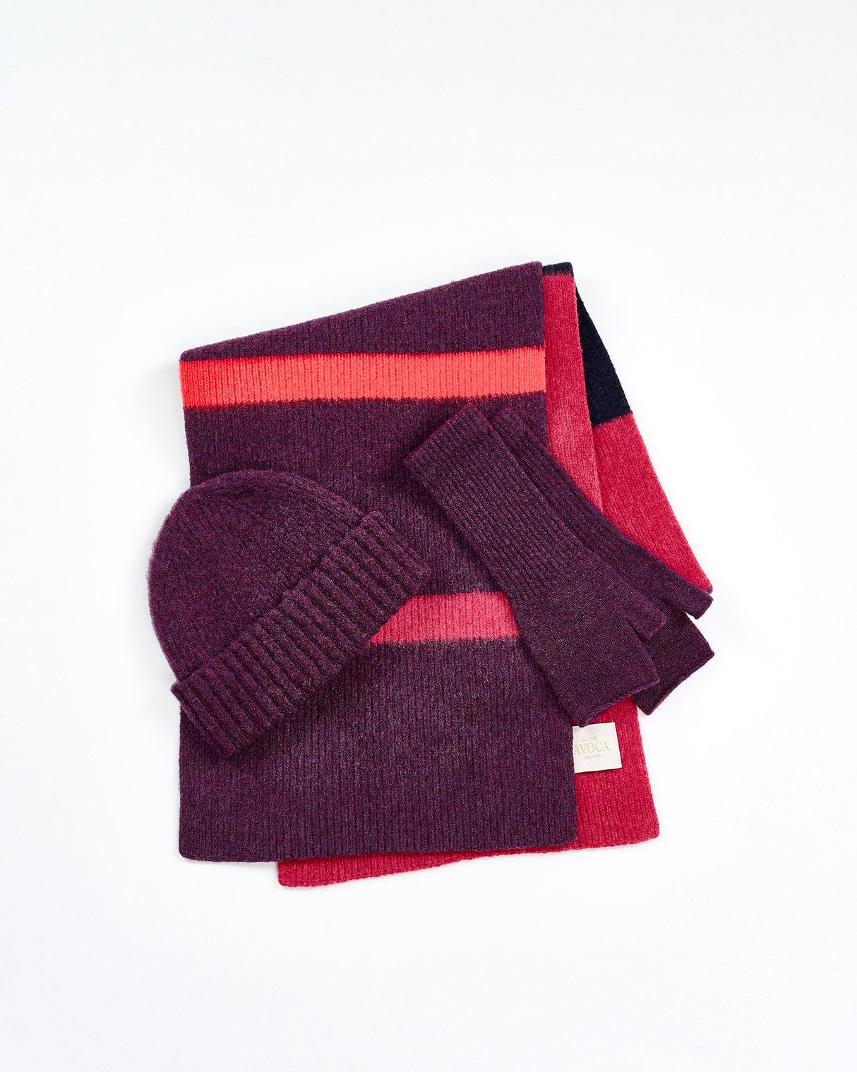 Rouge & Blackgrape Brushed Lambswool Scarf