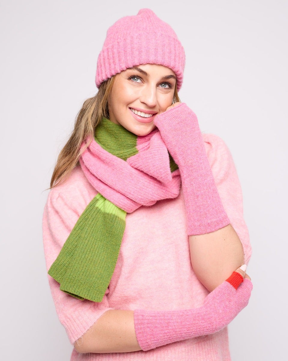 Nougat Pink Brushed Lambswool Rona Hat