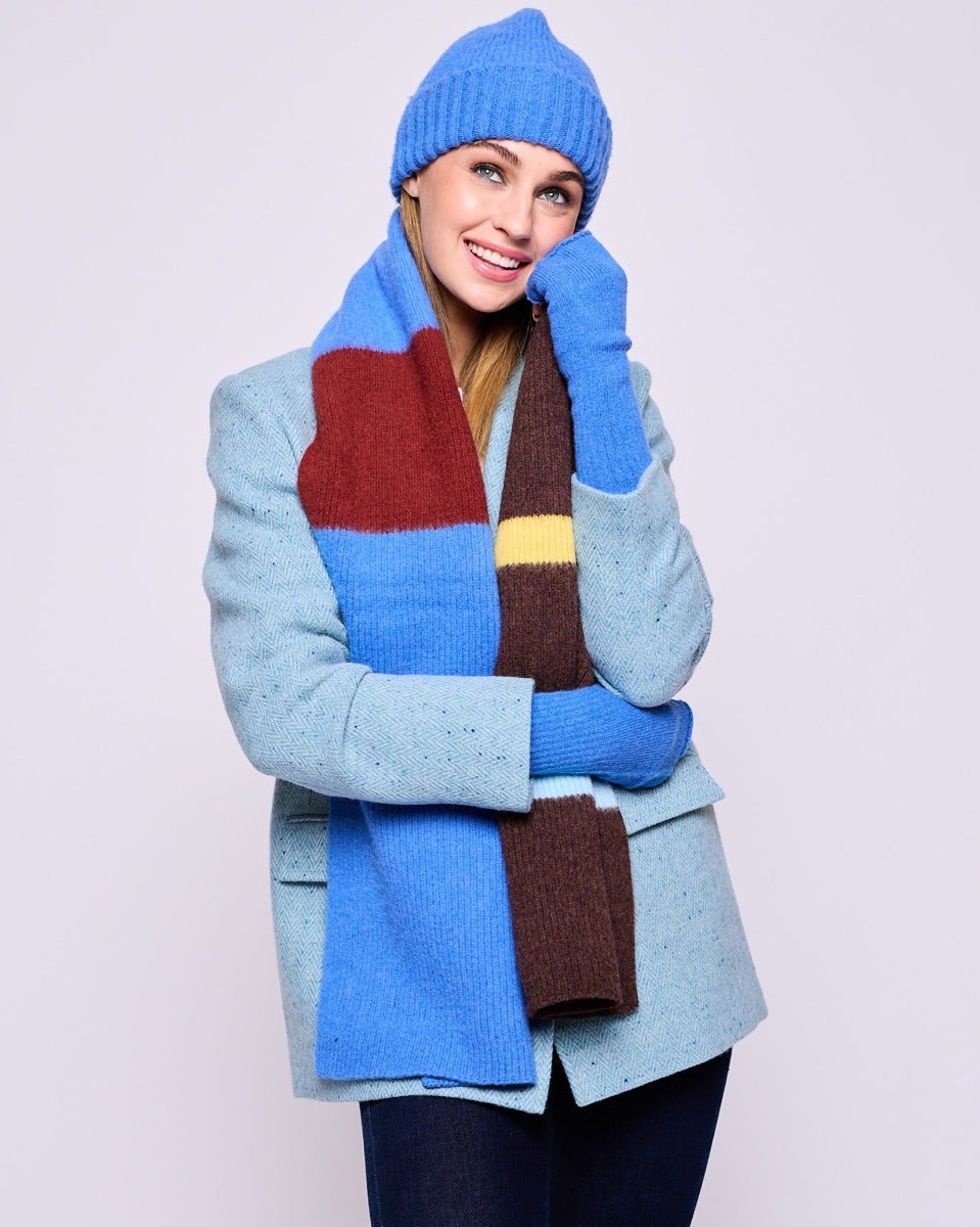 Tahiti Blue Brushed Lambswool Rona Hat