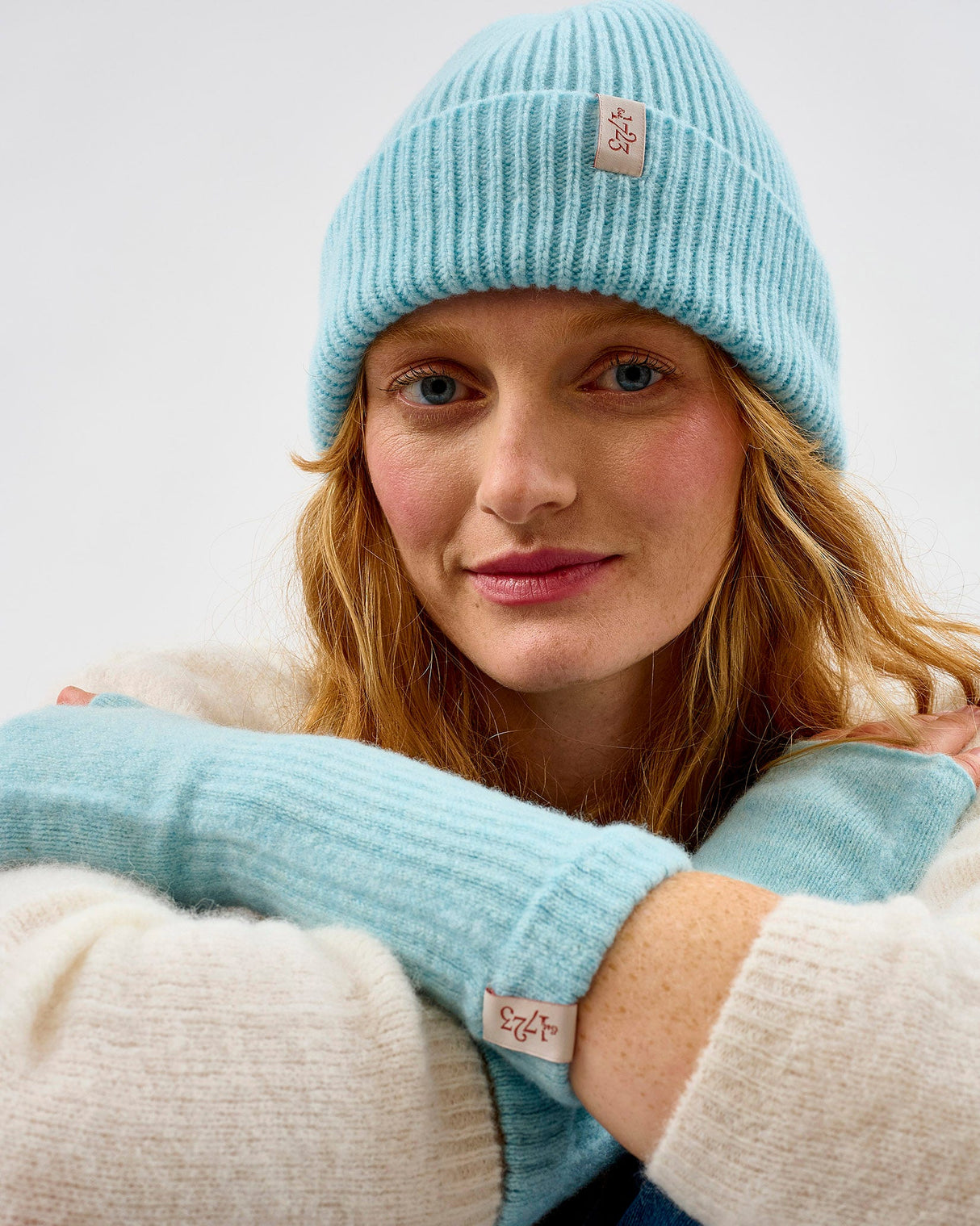 Raindrop Lambswool Fingerless Mittens