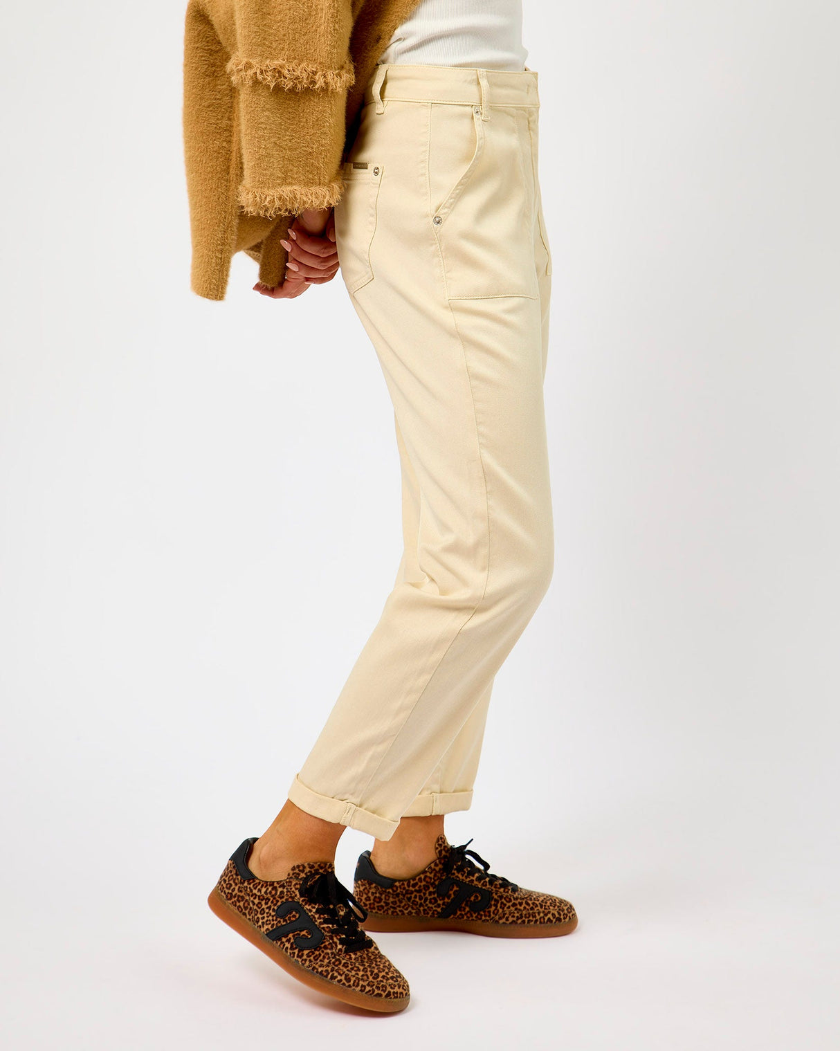 Birch Rowy Tapered Leg Trousers