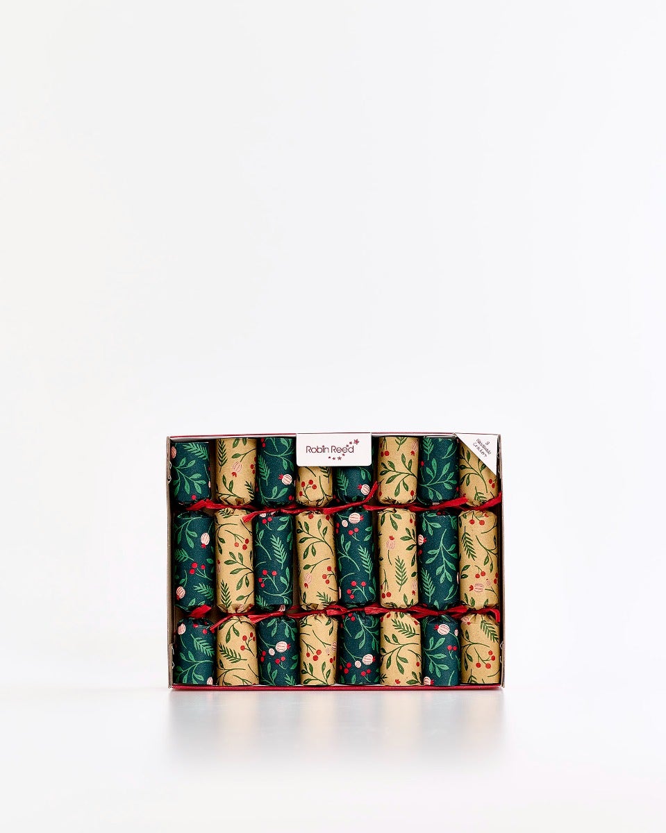 Natural Foliage Handmade Mini Christmas Crackers