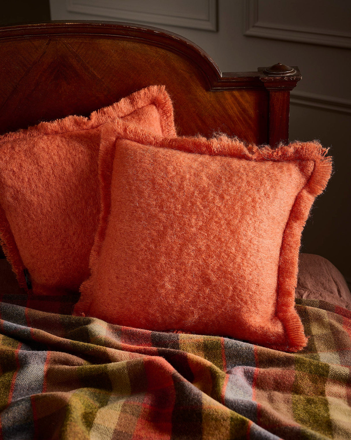 Russet Mohair Cushion