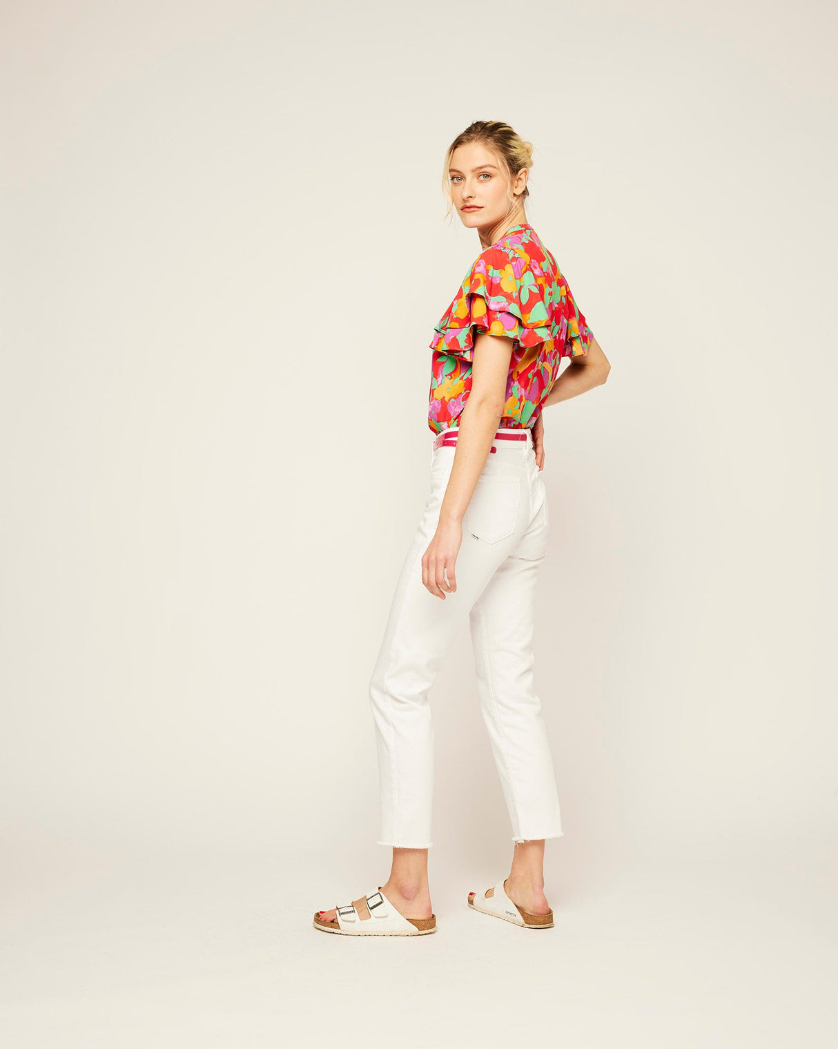 White True Cropped Slim Jeans
