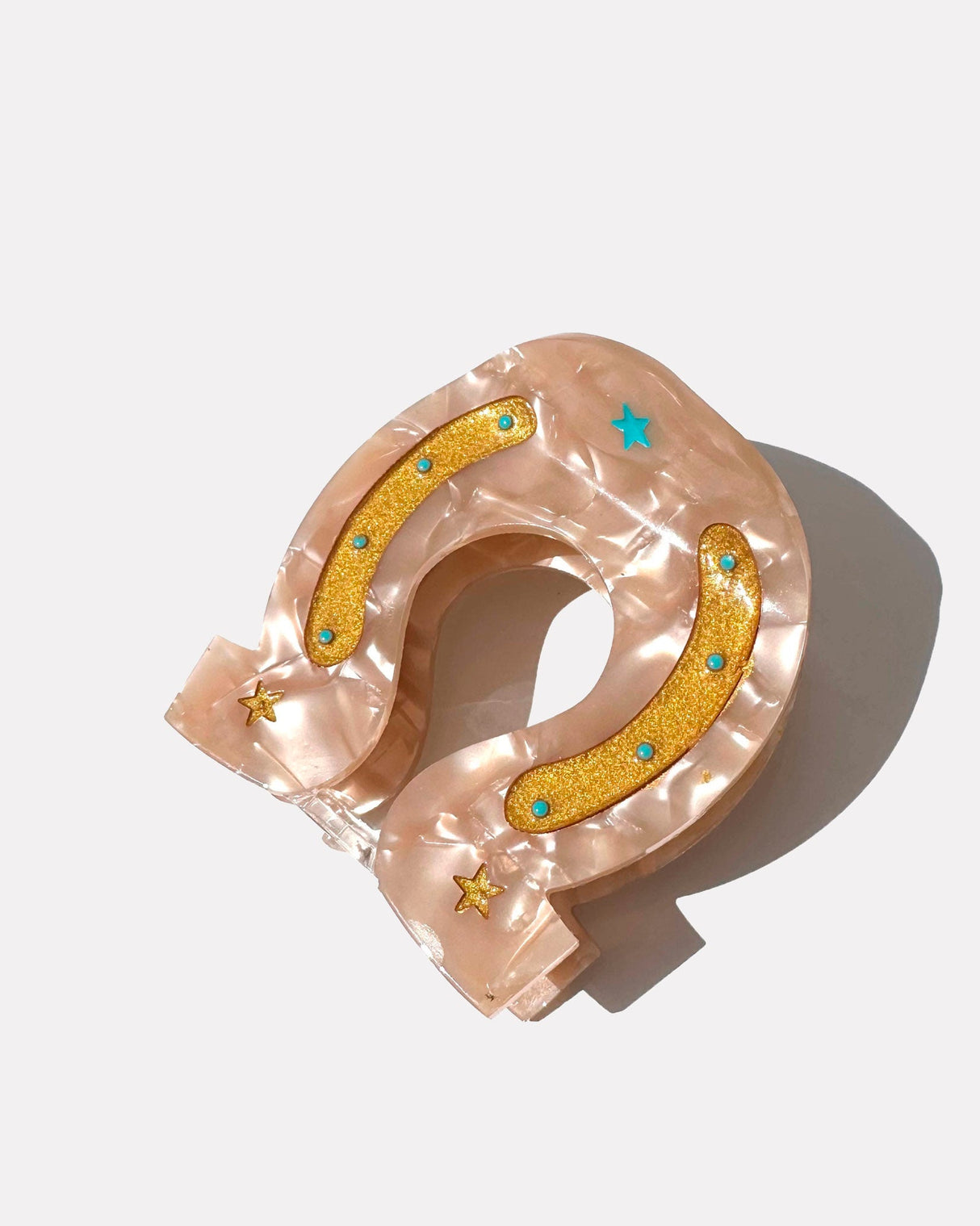 Hand-Painted-Lucky-Horseshoe-Hair-Clip