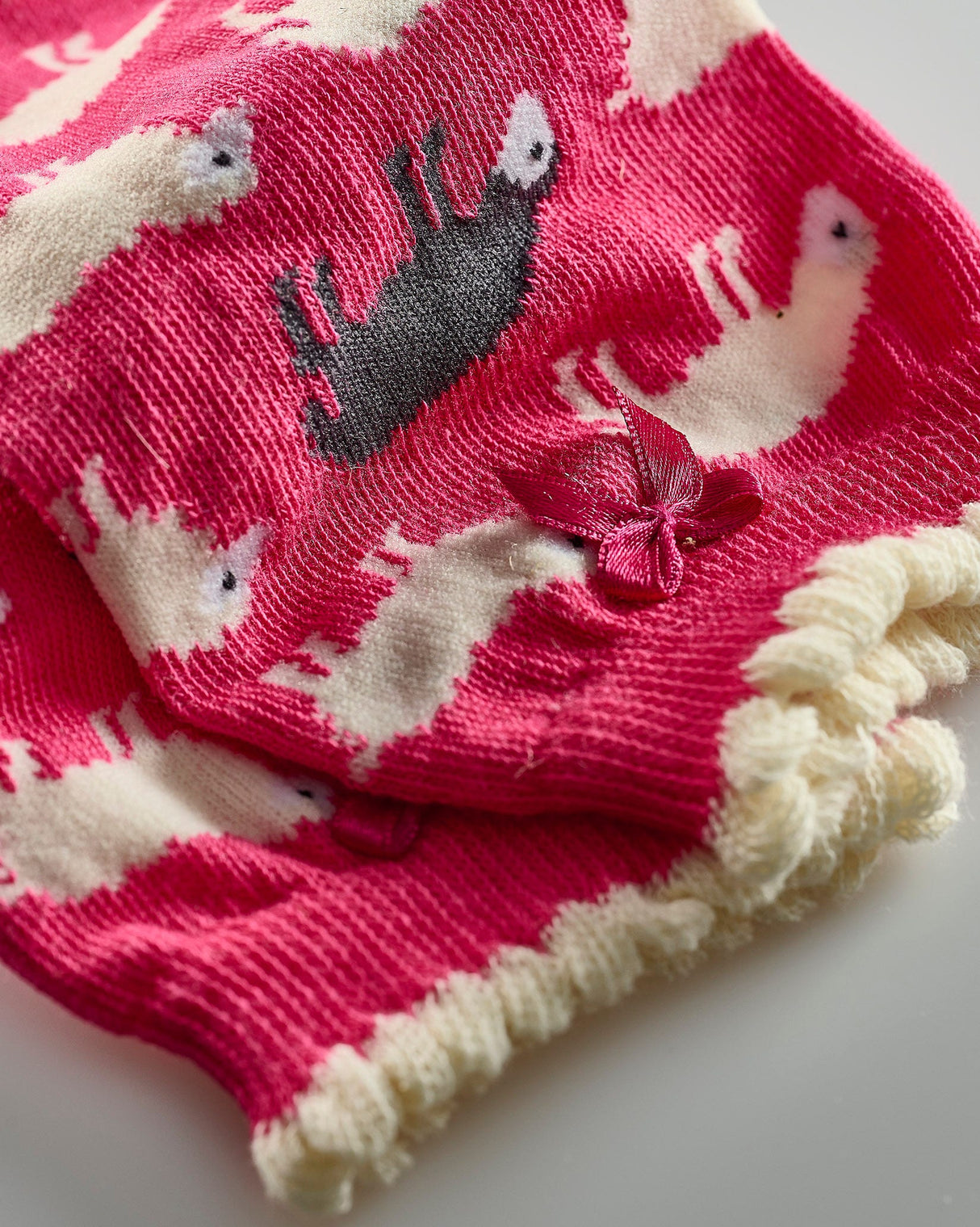 Sheep-On-Pink-Ankle-Socks