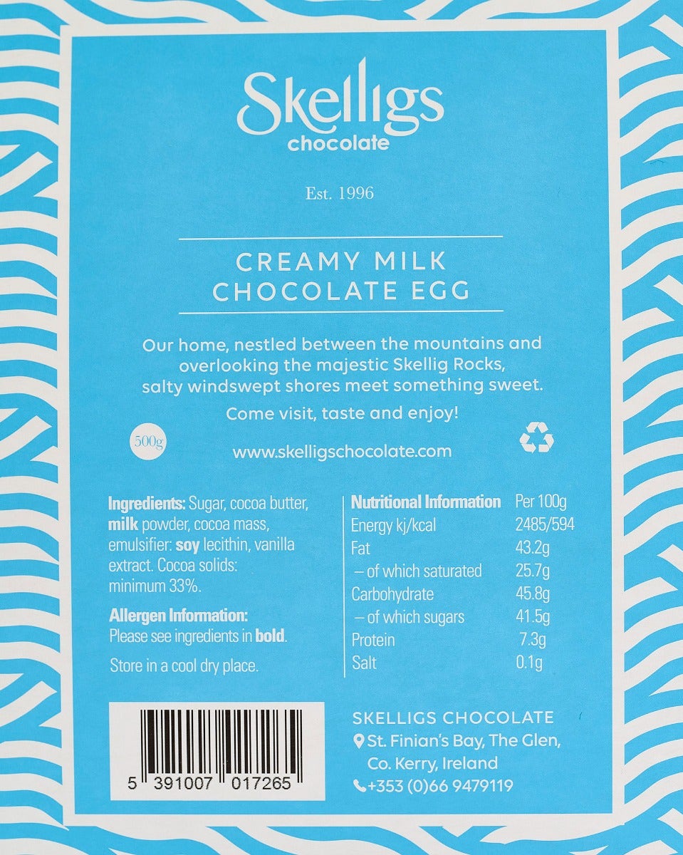 Skelligs Creamy Milk Chocolate Egg