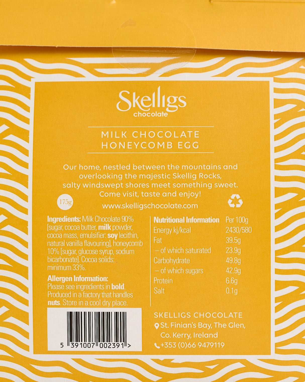 Skelligs Milk Chocolate Honeycomb Egg