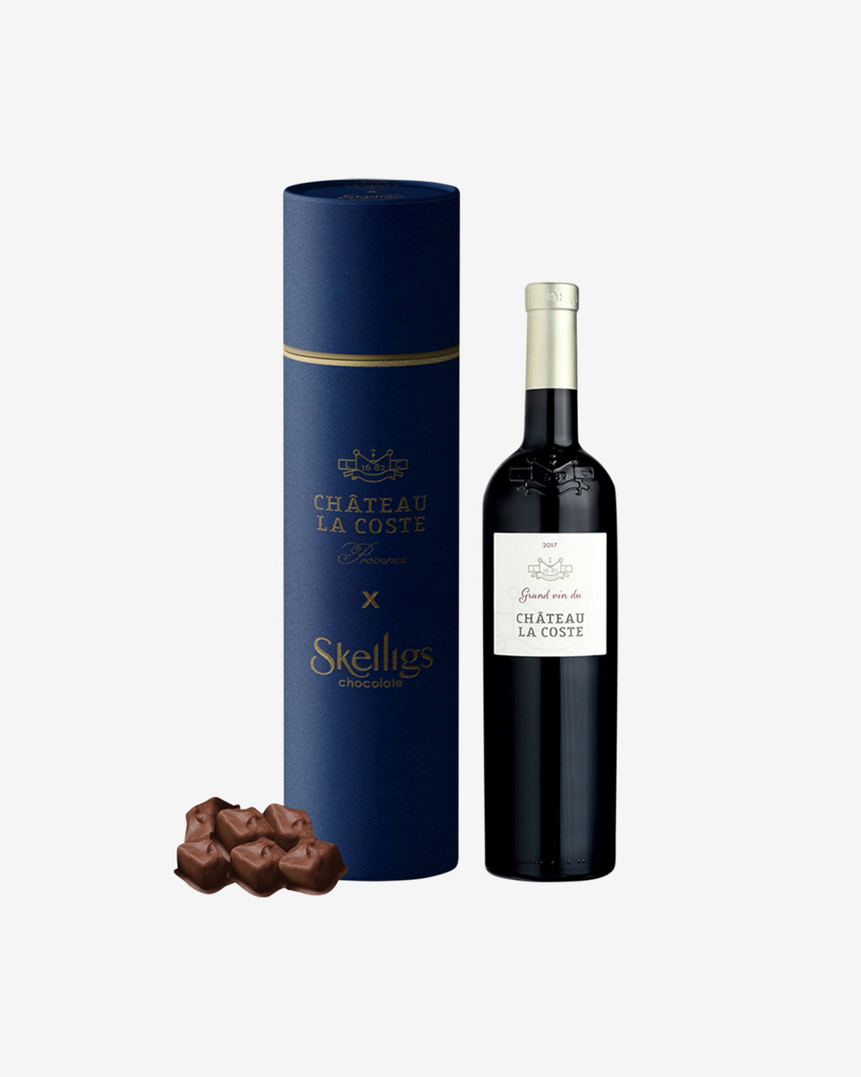Chateau La Coste 'Grand Vin Rouge' & Skelligs Seaweed & Sea Salt Dark Chocolate Truffles