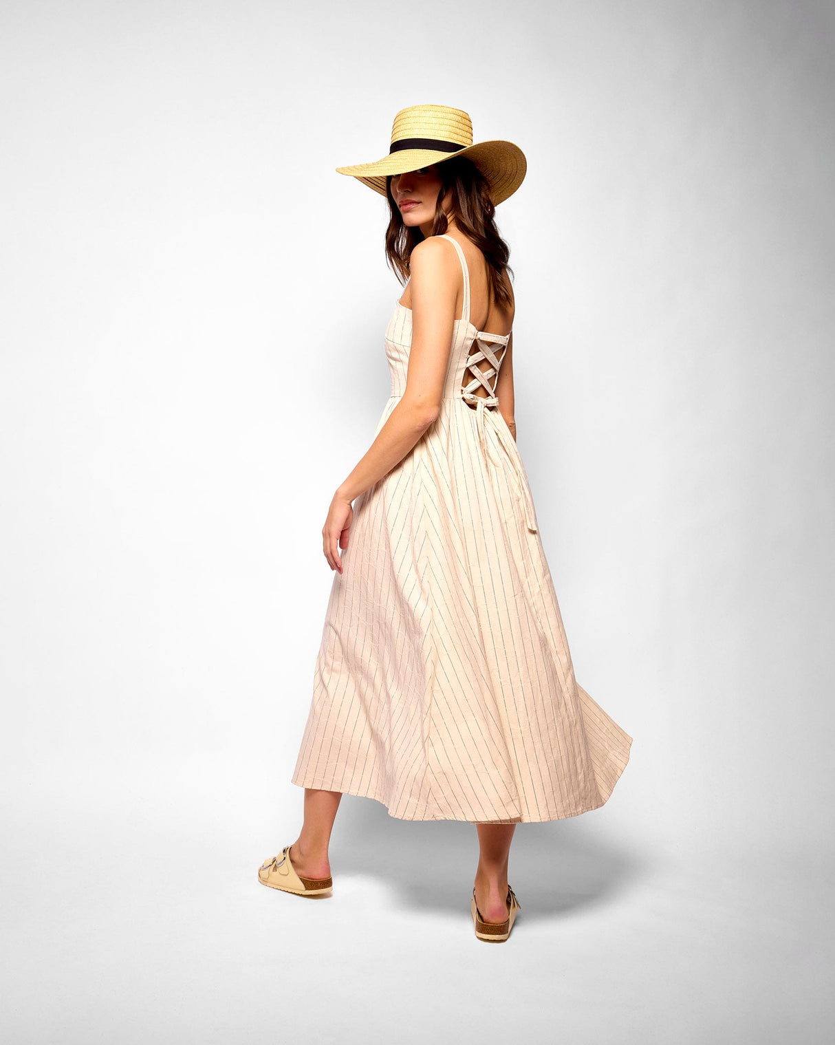 Cream-Pinstripe-Casey-Tie-Back-Dress