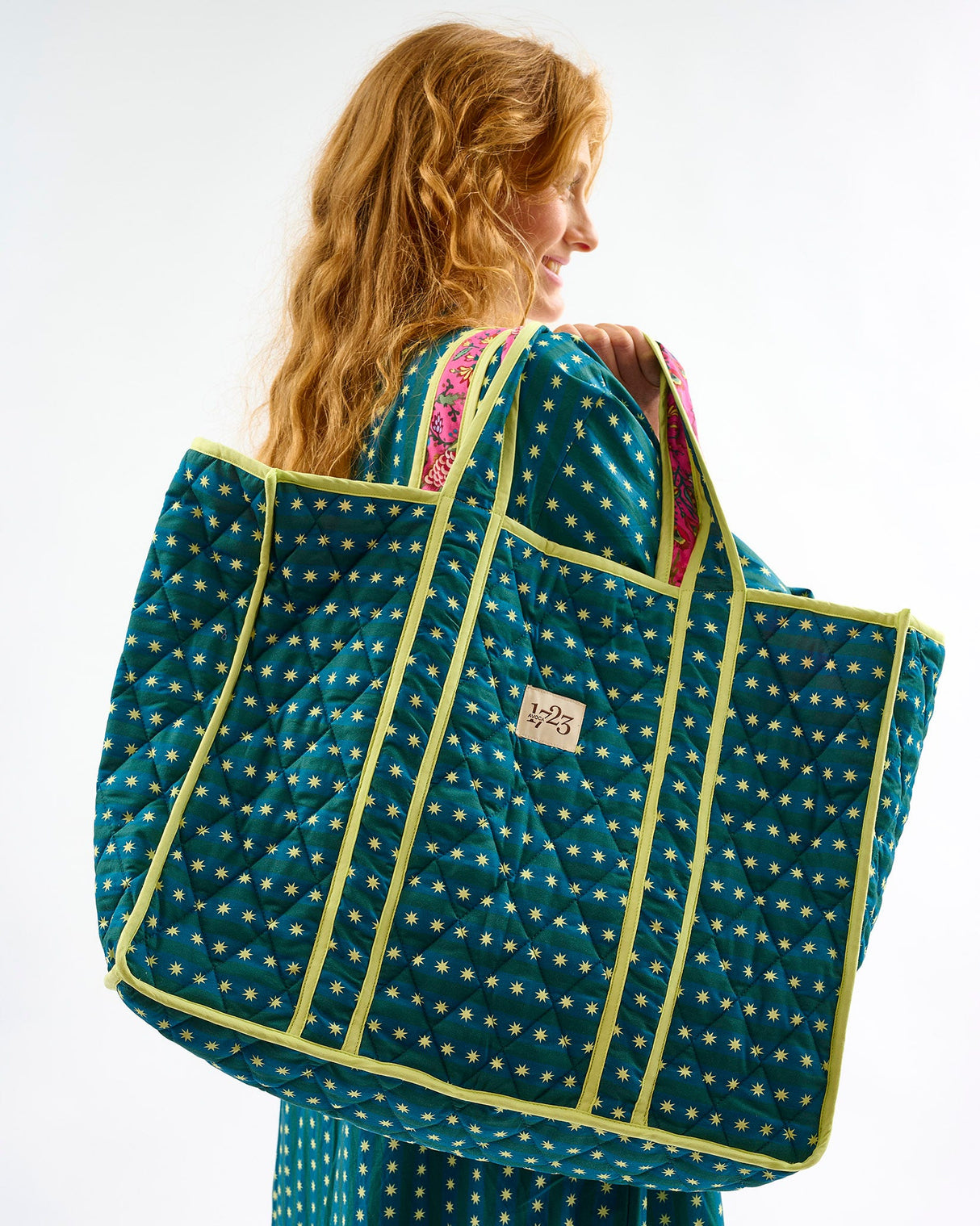 Teal-Stars-Stripes-Quilted-Cotton-Tote-Bag