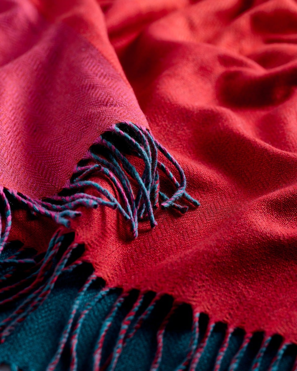 Sunburst Teal Stella Cashmere Blend Throw
