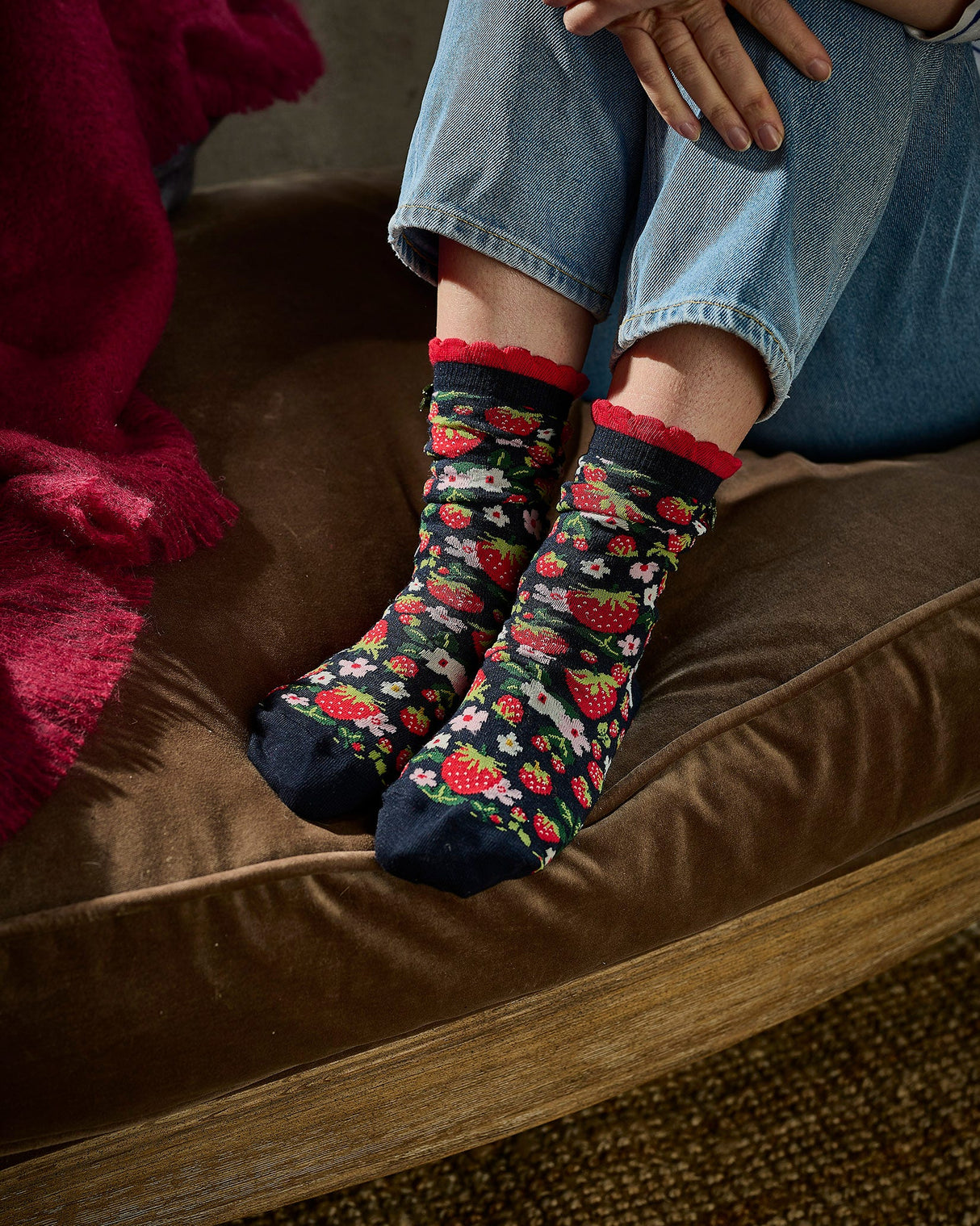 Strawberry Ankle Socks