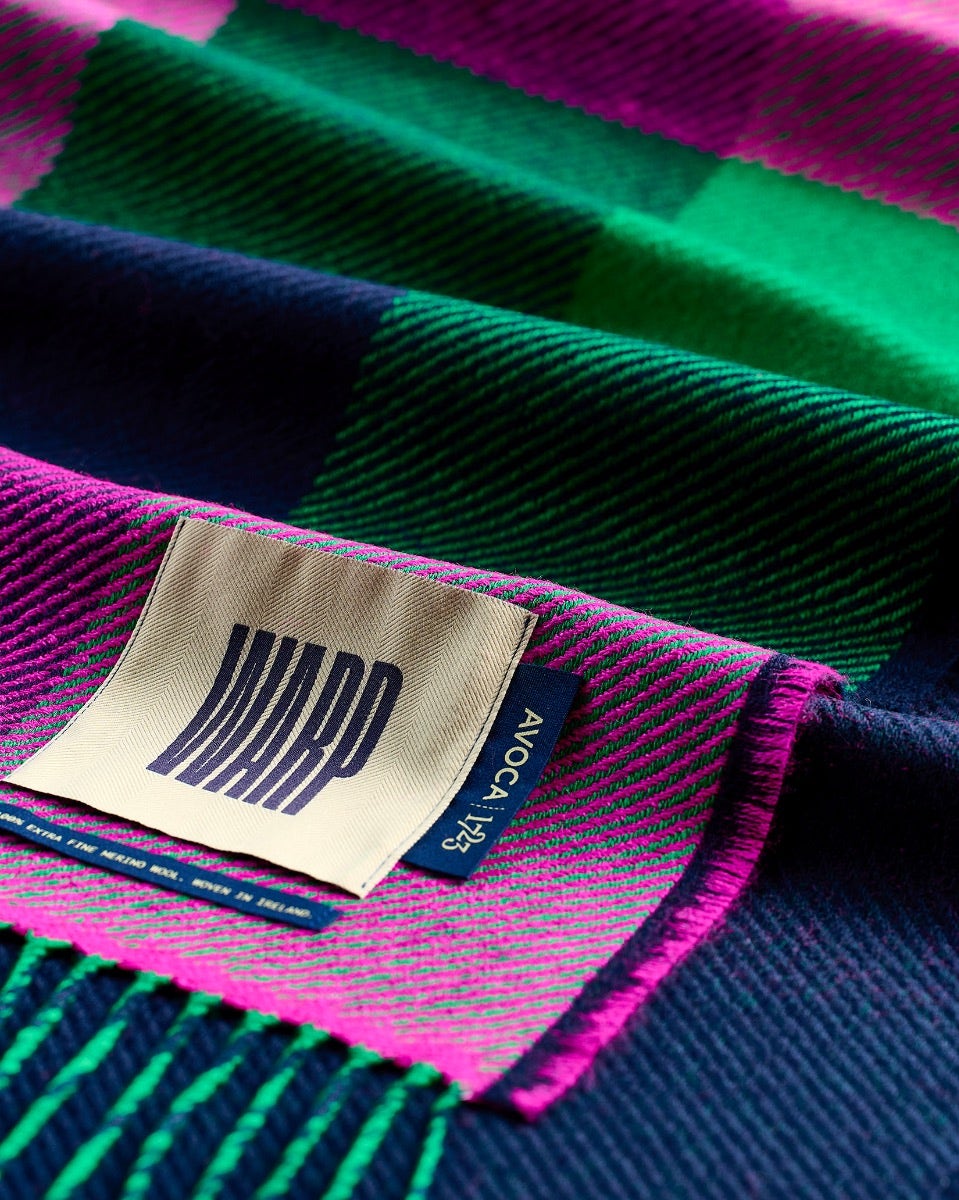Green & Pink Two Tails Of Merino Scarf