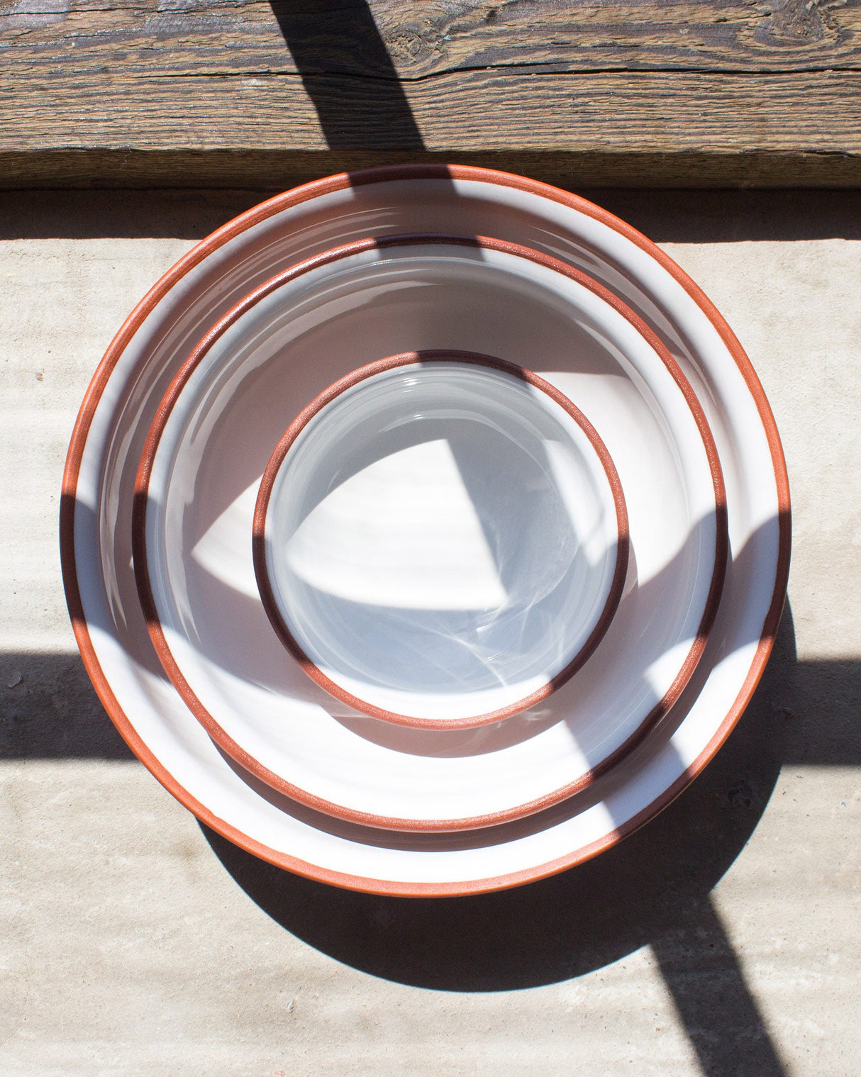 Earth Red Clay & White Glaze 19cm Bowl