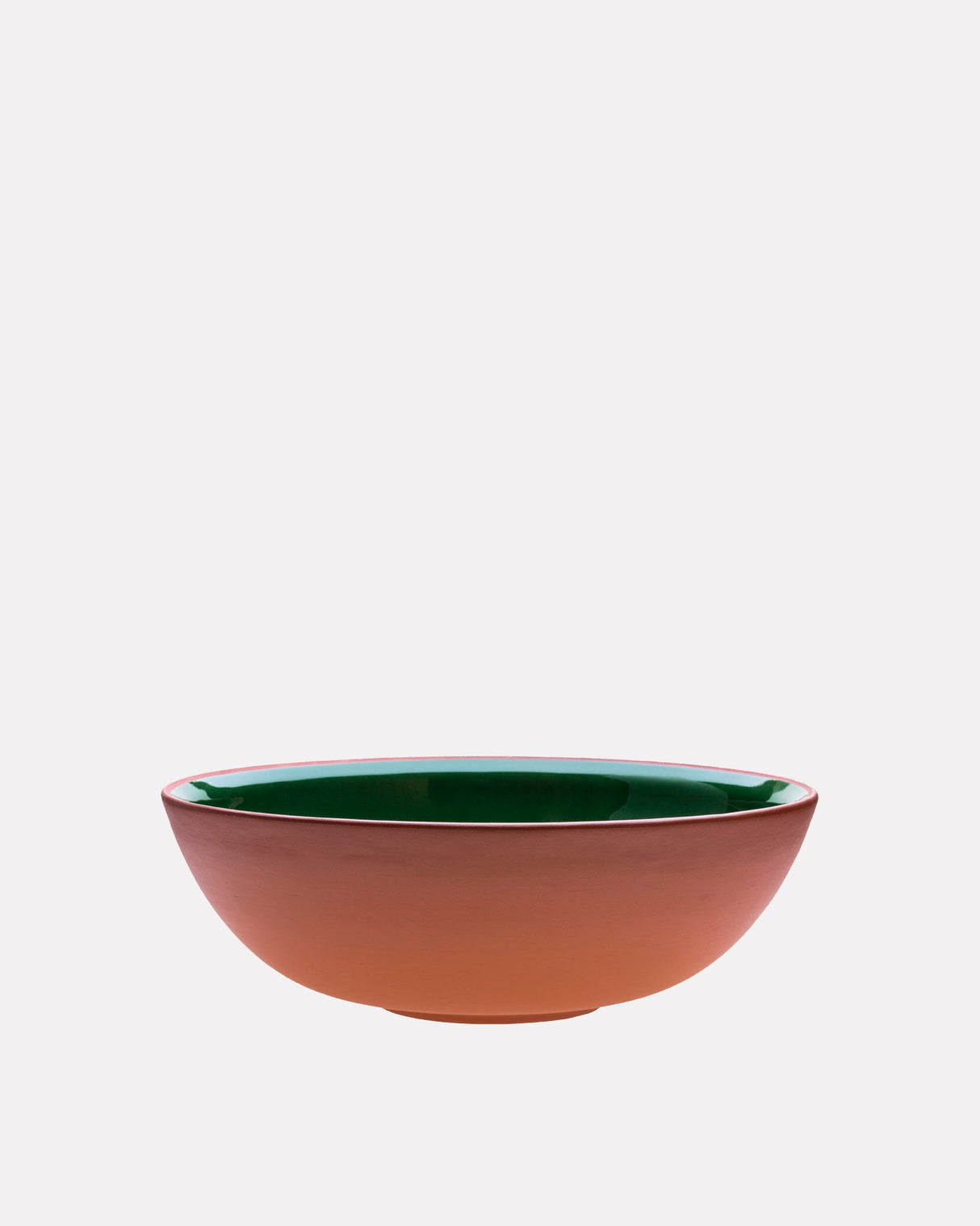 Earth-Red-Clay-Moss-Green-Glaze-30cm-Bowl