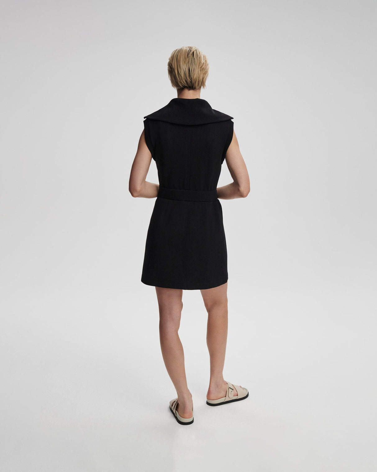Black Rebecca Zip Through Dress