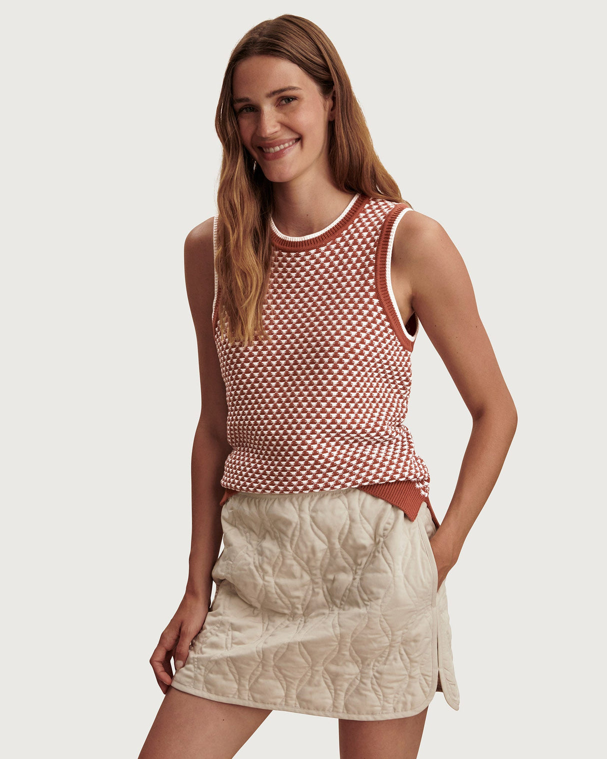 Maple Jenson Cotton Stitch Knit Tank Top