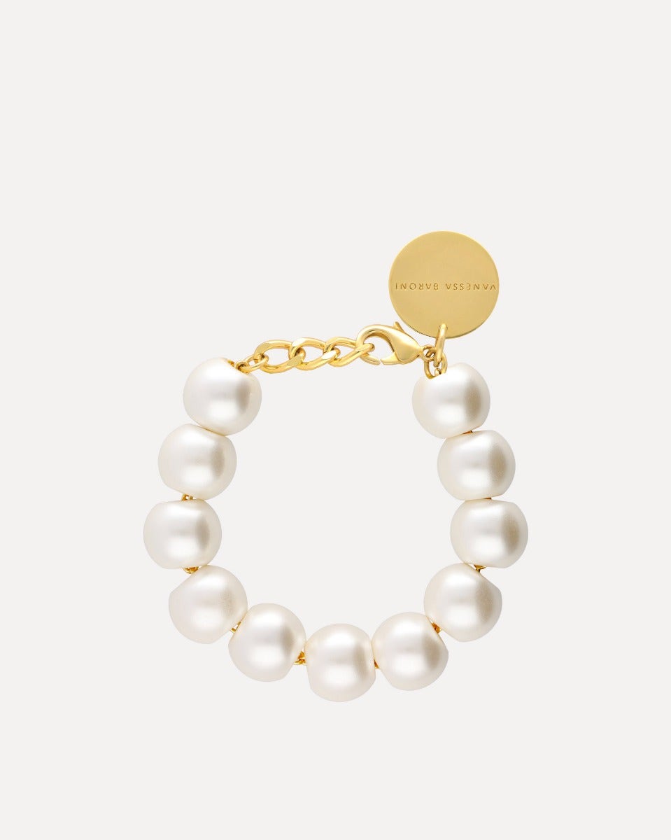 Pearl Acetate Bead Bracelet