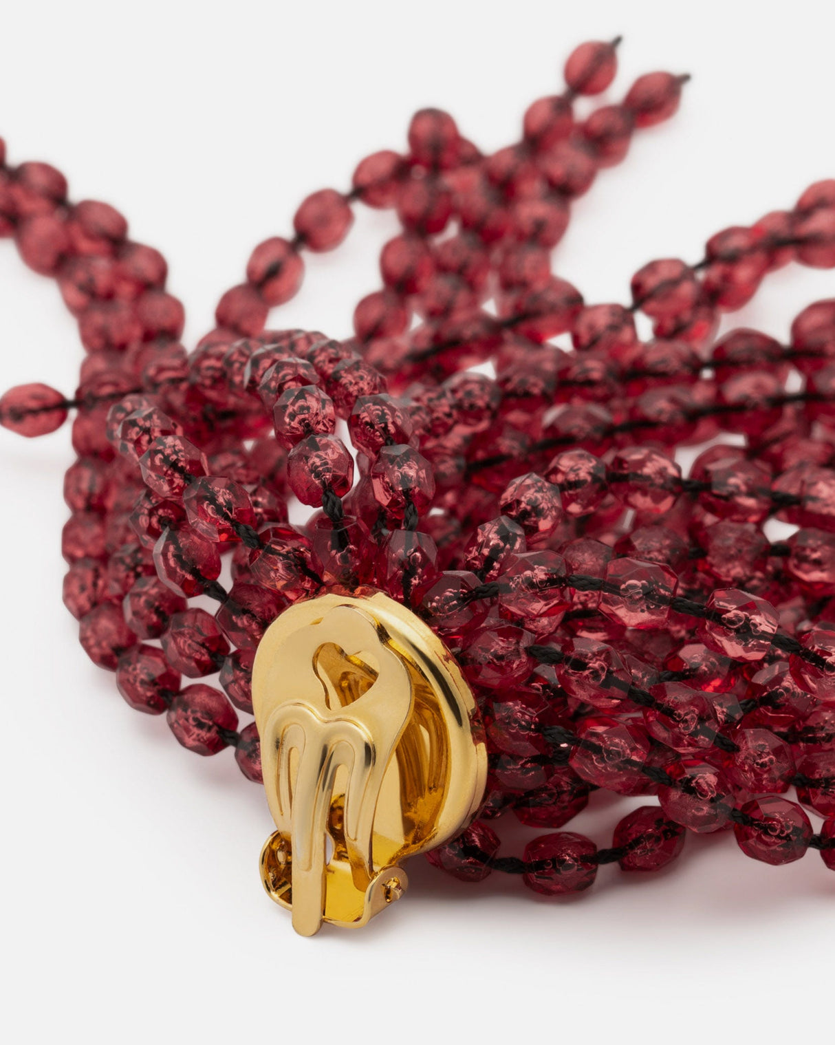 Bordeaux Fringe Earrings