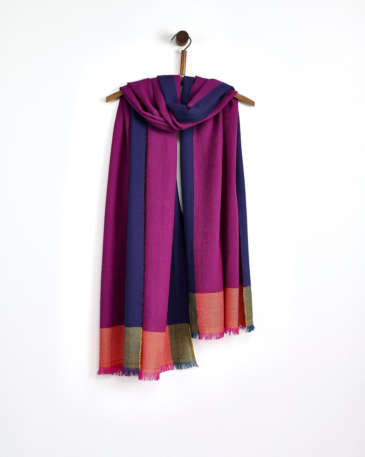 Fuchsia-Diamond-Divide-Worsted-Wool-Wrap