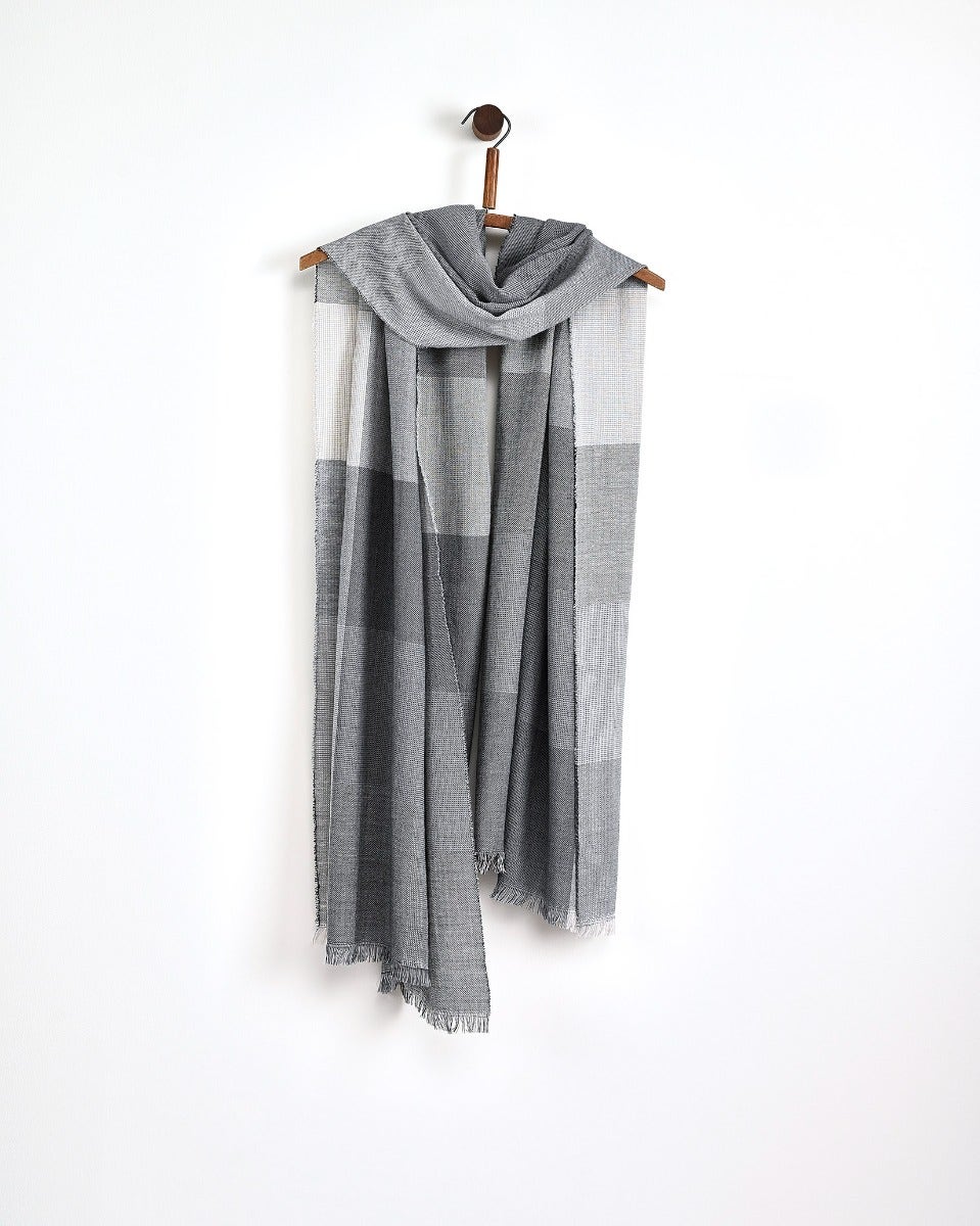 Grey Greystones Worsted Wool Wrap
