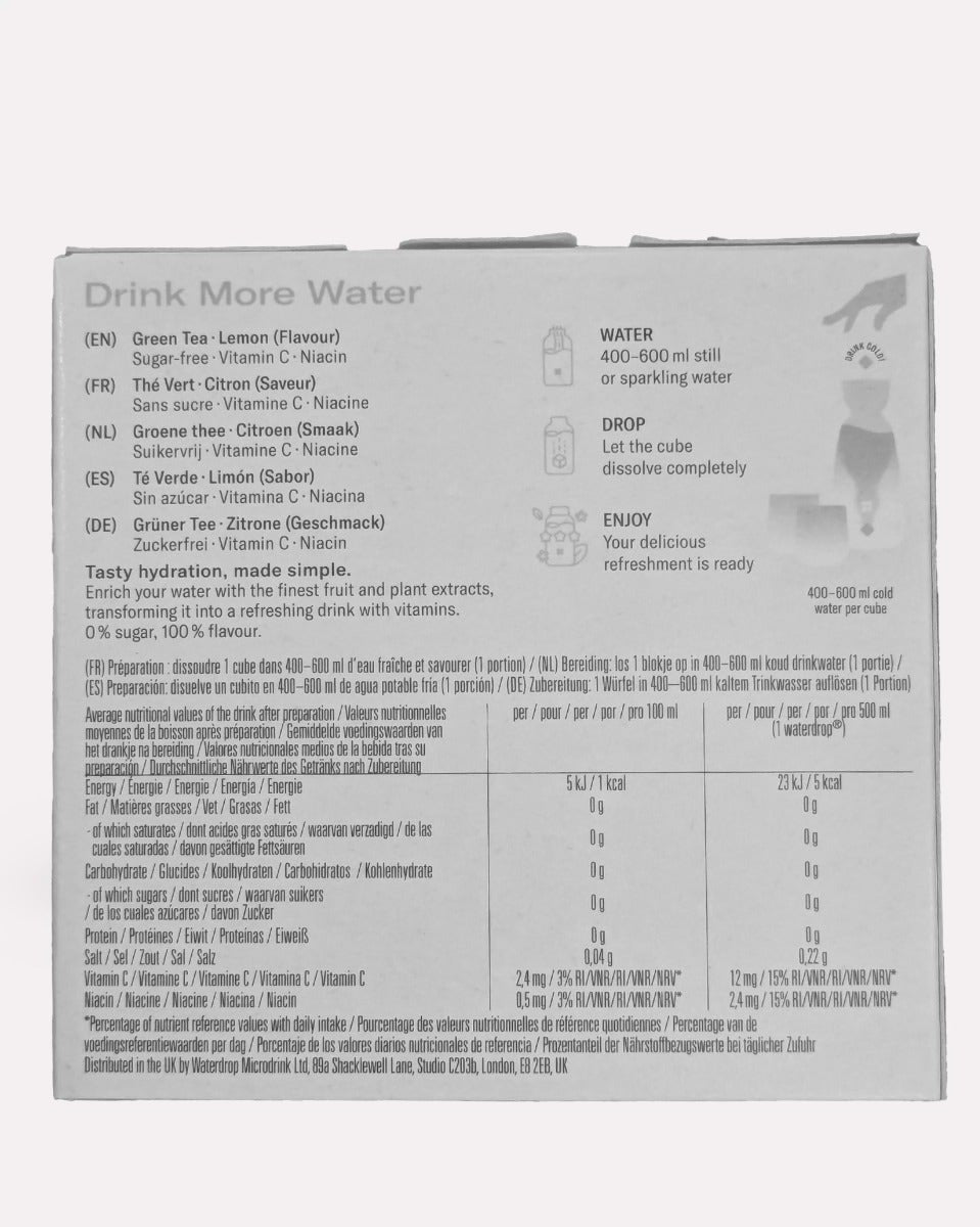 Waterdrop Lemon Ice Tea Vitamin Hydration Cubes