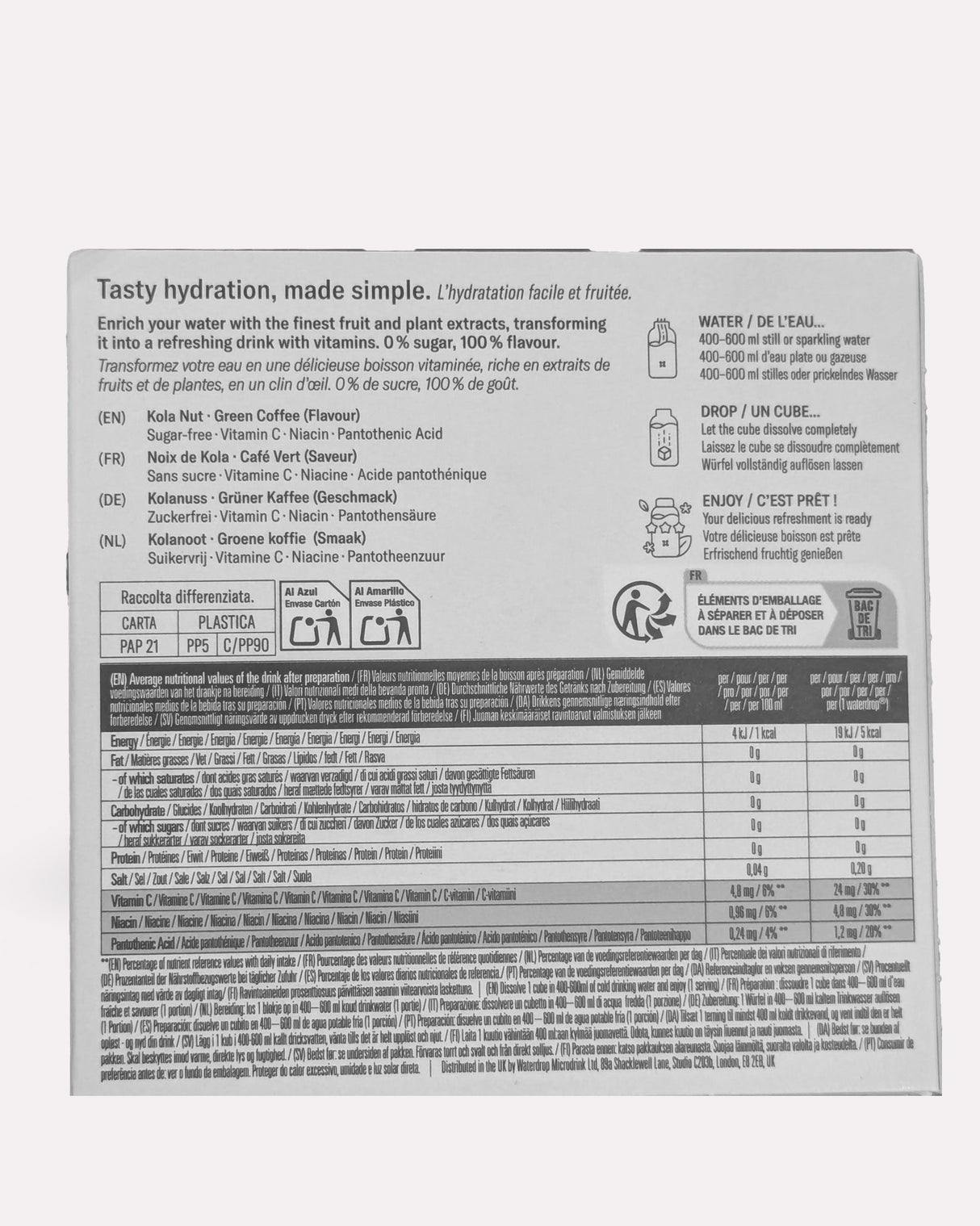 Waterdrop Cola Vitamin Hydration Cubes