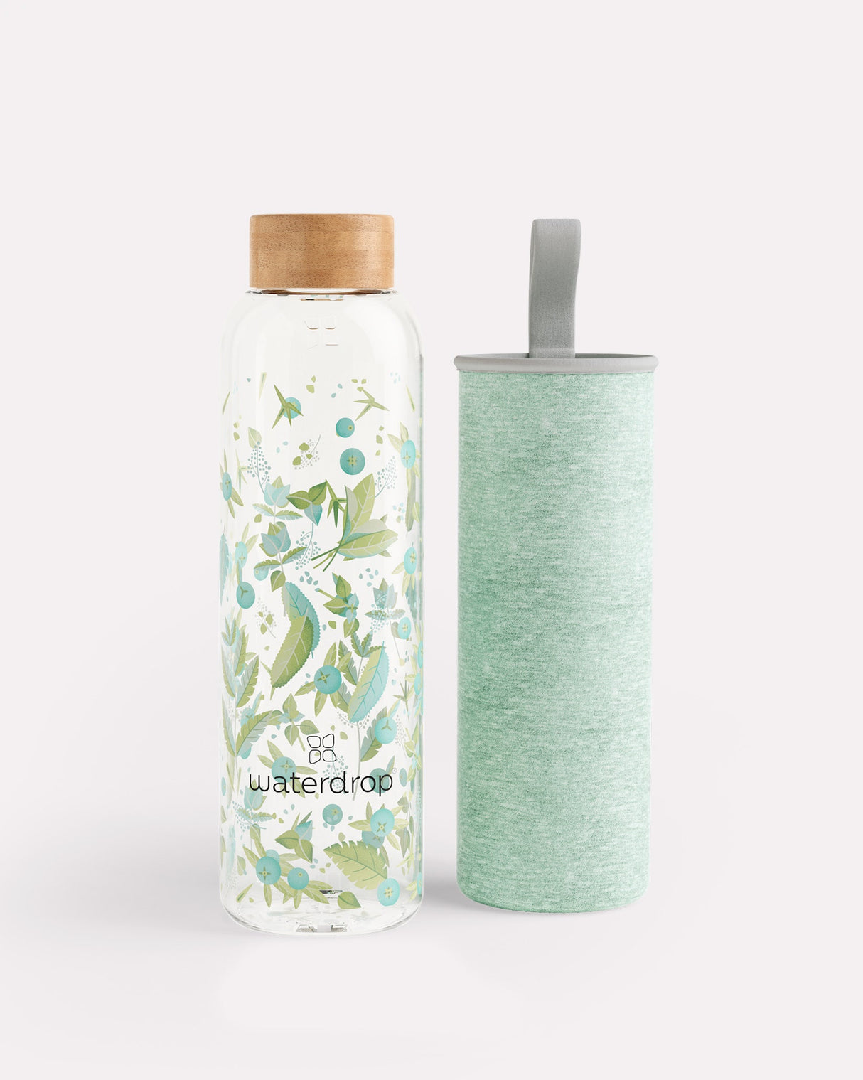 Waterdrop-Green-Glass-Bottle