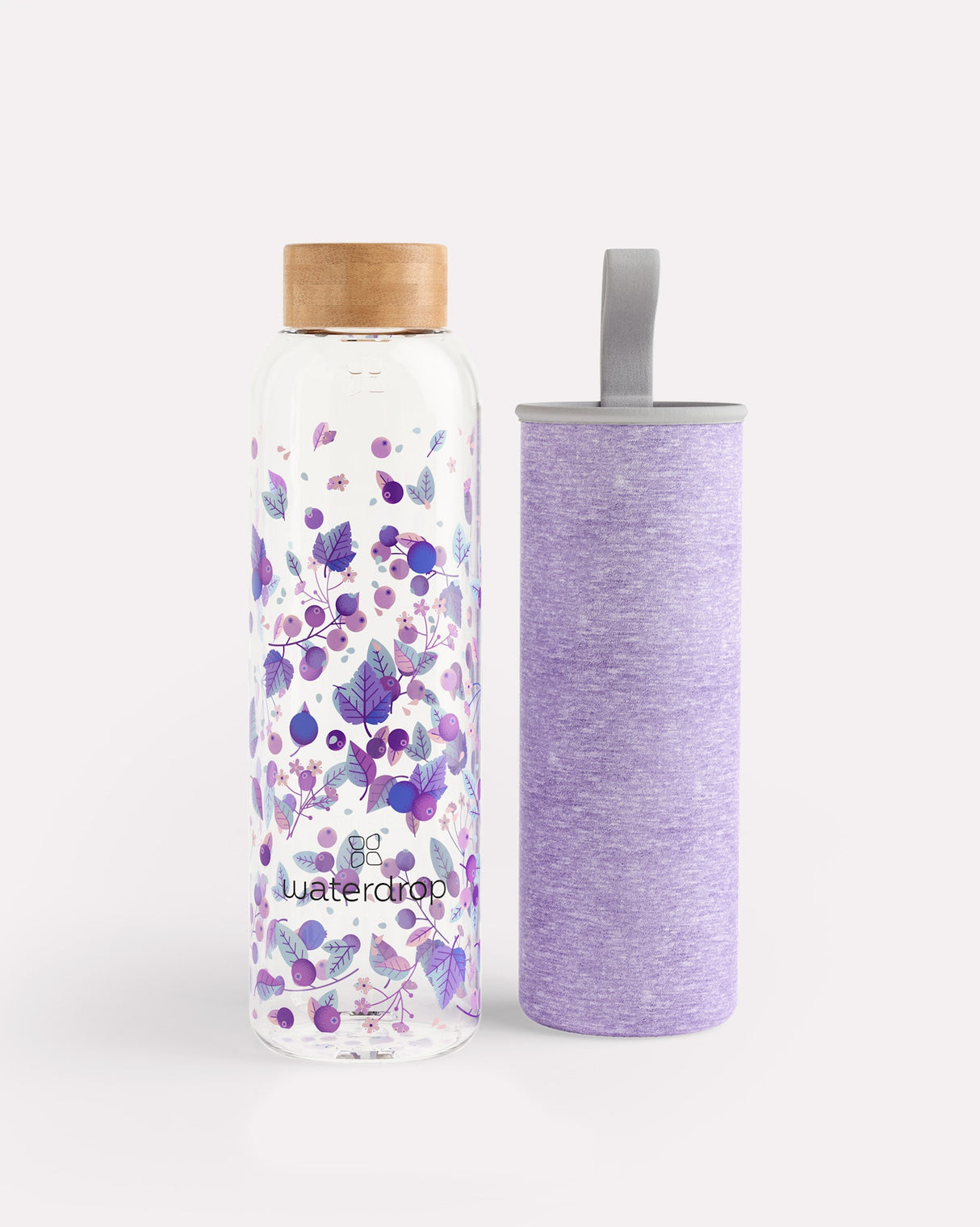 Waterdrop-Purple-Glass-Bottle